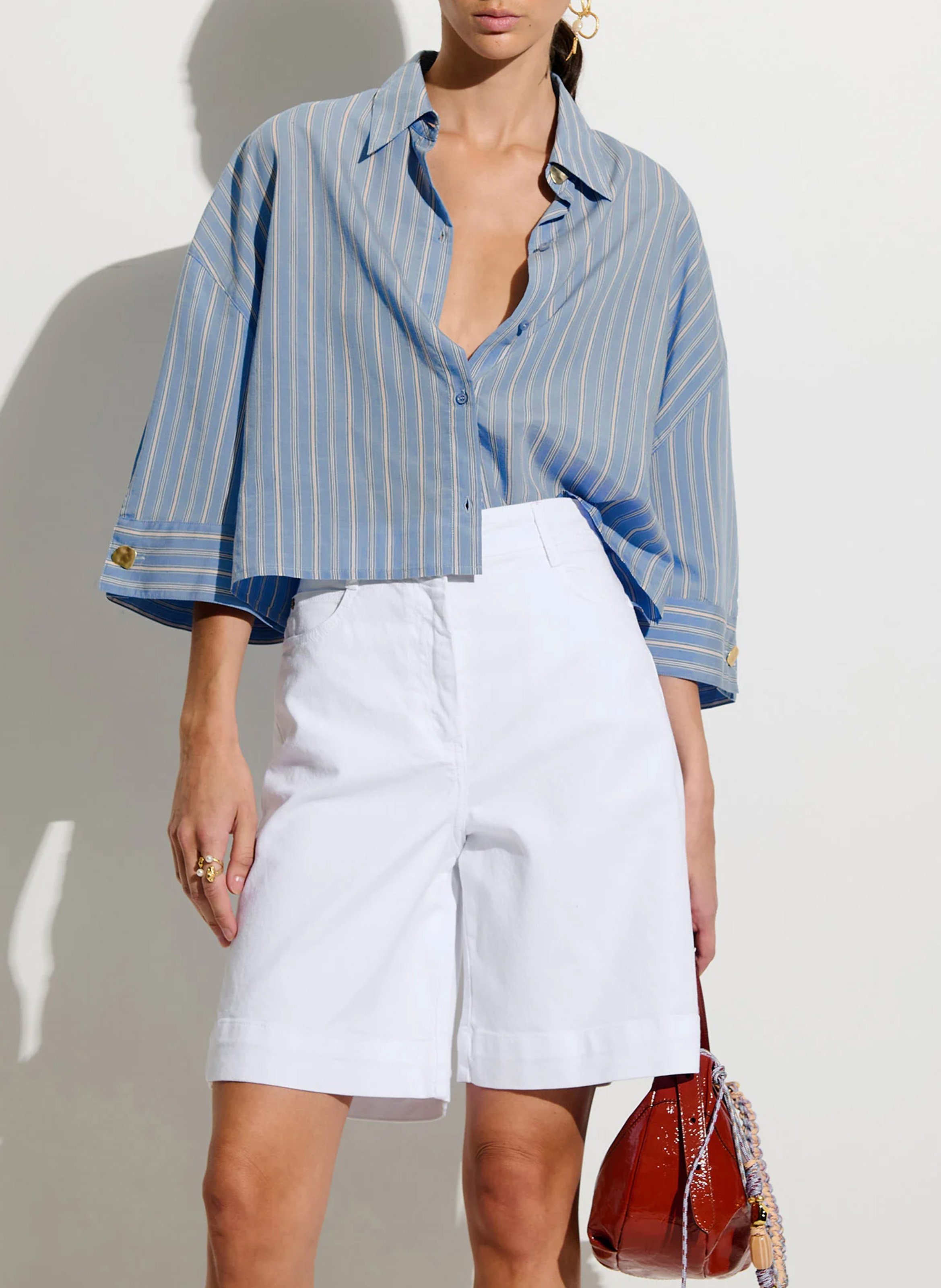 Chemise ample à rayures rythmia SESSUN Bleu
