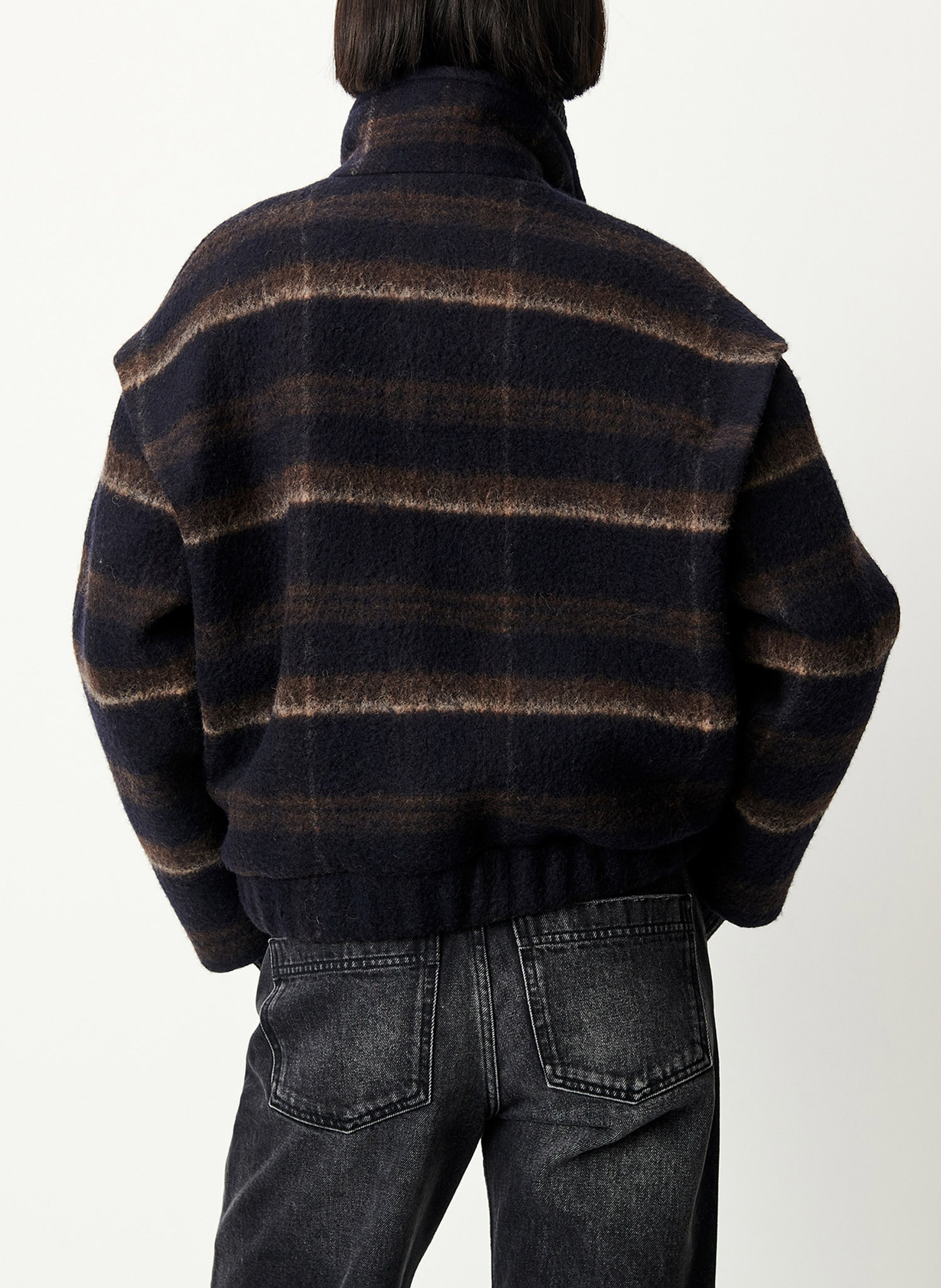 Manteau droit en laine mélangée paolino SESSUN Bleu