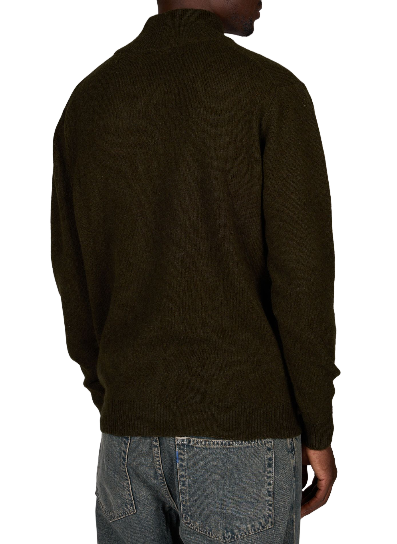 Straight wool-blend high-neck sweater 1789 CALA Khaki