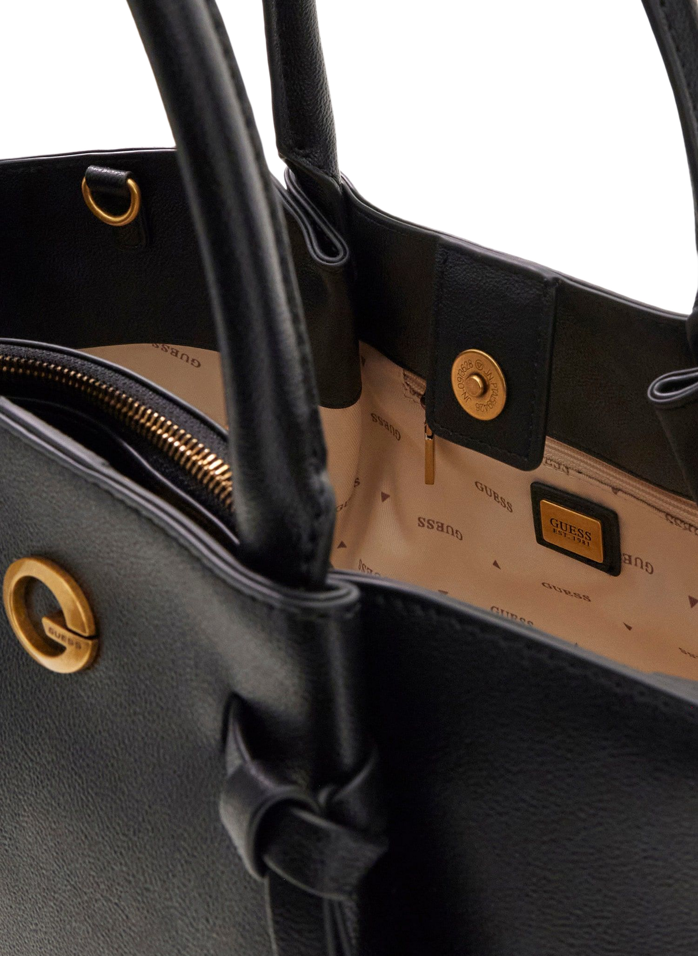 Sac à main effet cuir GUESS Noir