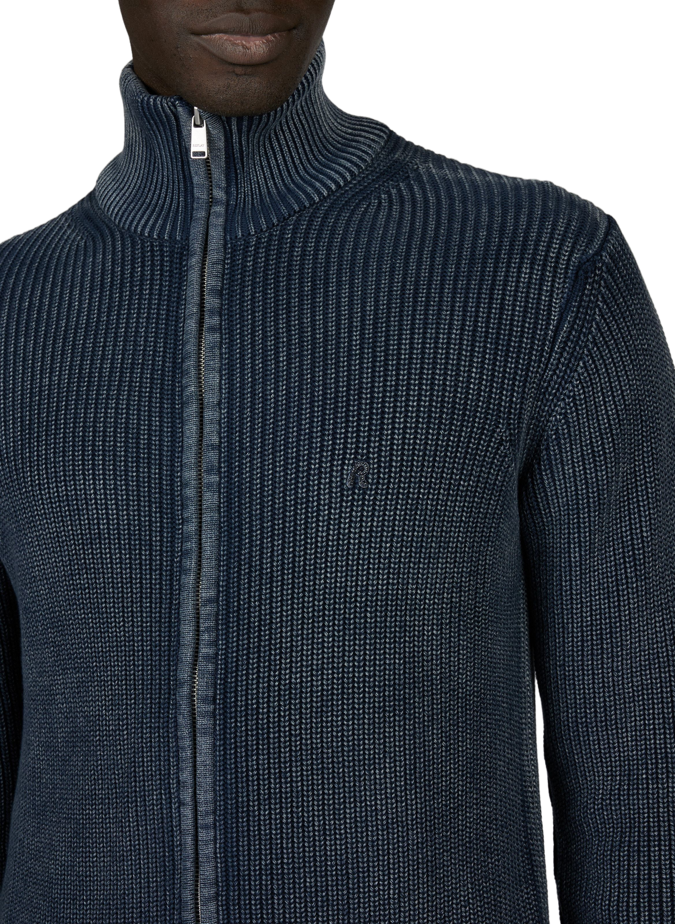 Straight cotton vest REPLAY Blue