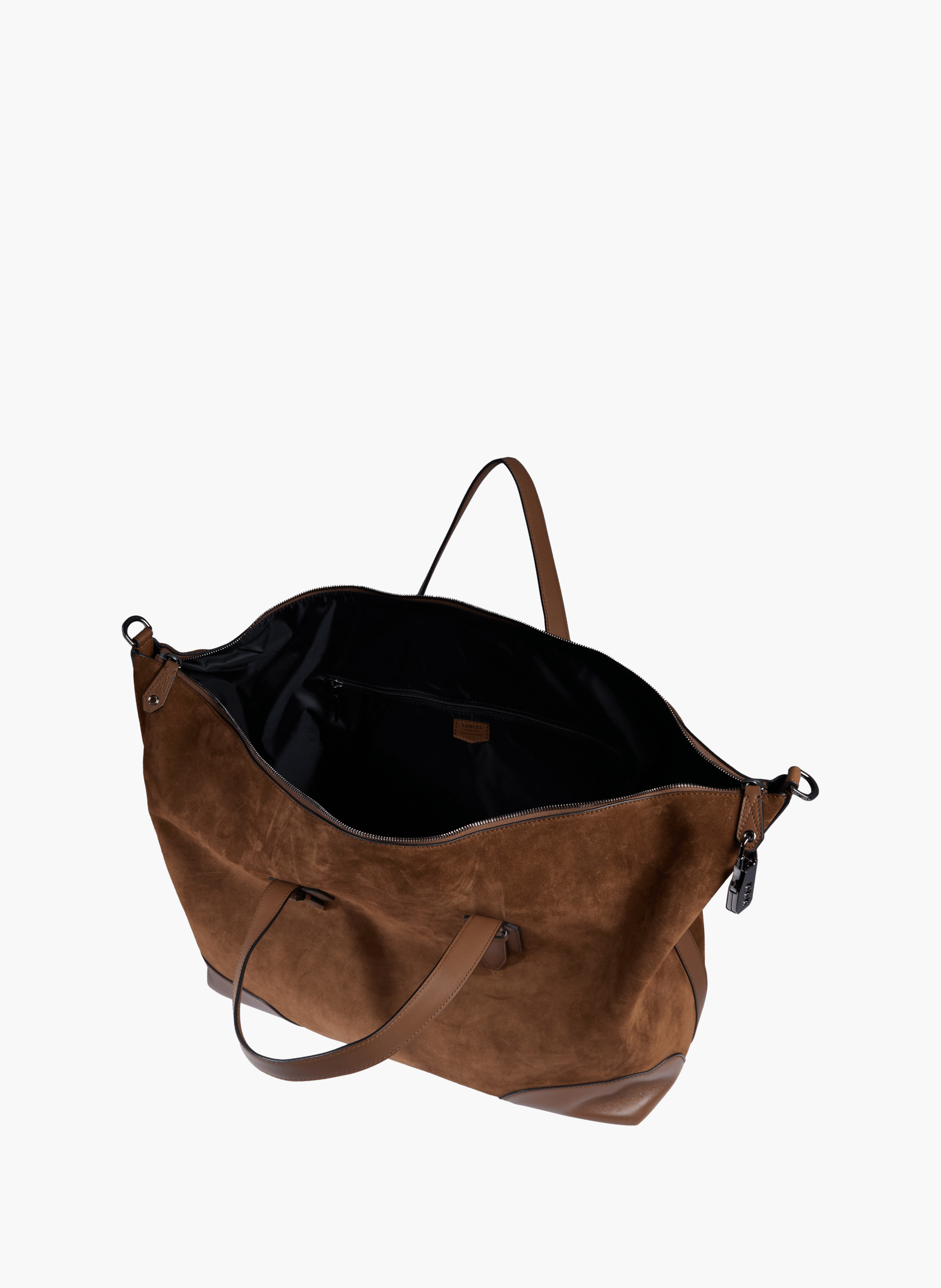Weekendtas met rits, Charlie van Lancel, gemaakt van leer. LANCEL Bruin