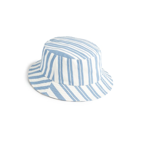 Bob rayé en coton et lin