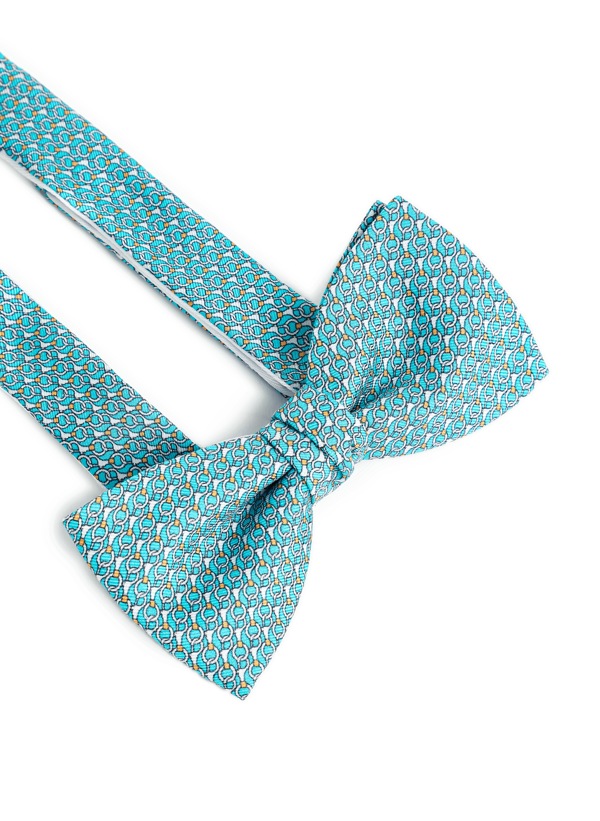 Nœud papillon imprimé en soie ATELIER F&B Vert