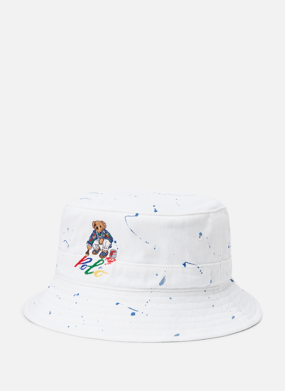 POLO RALPH LAUREN Printed cotton bucket hat  White