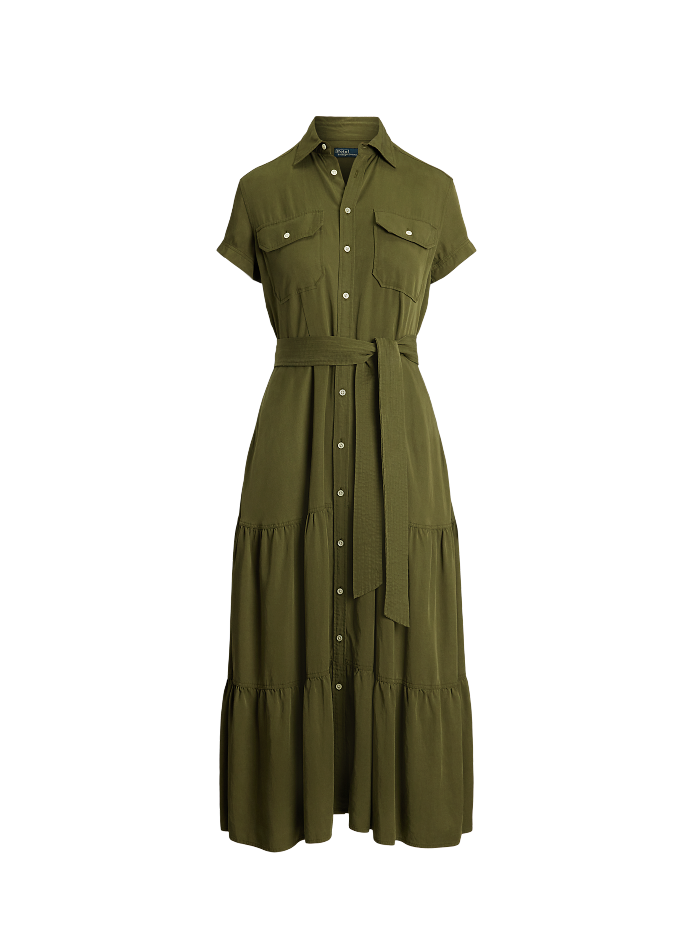 Robe chemise gitane POLO RALPH LAUREN Kaki