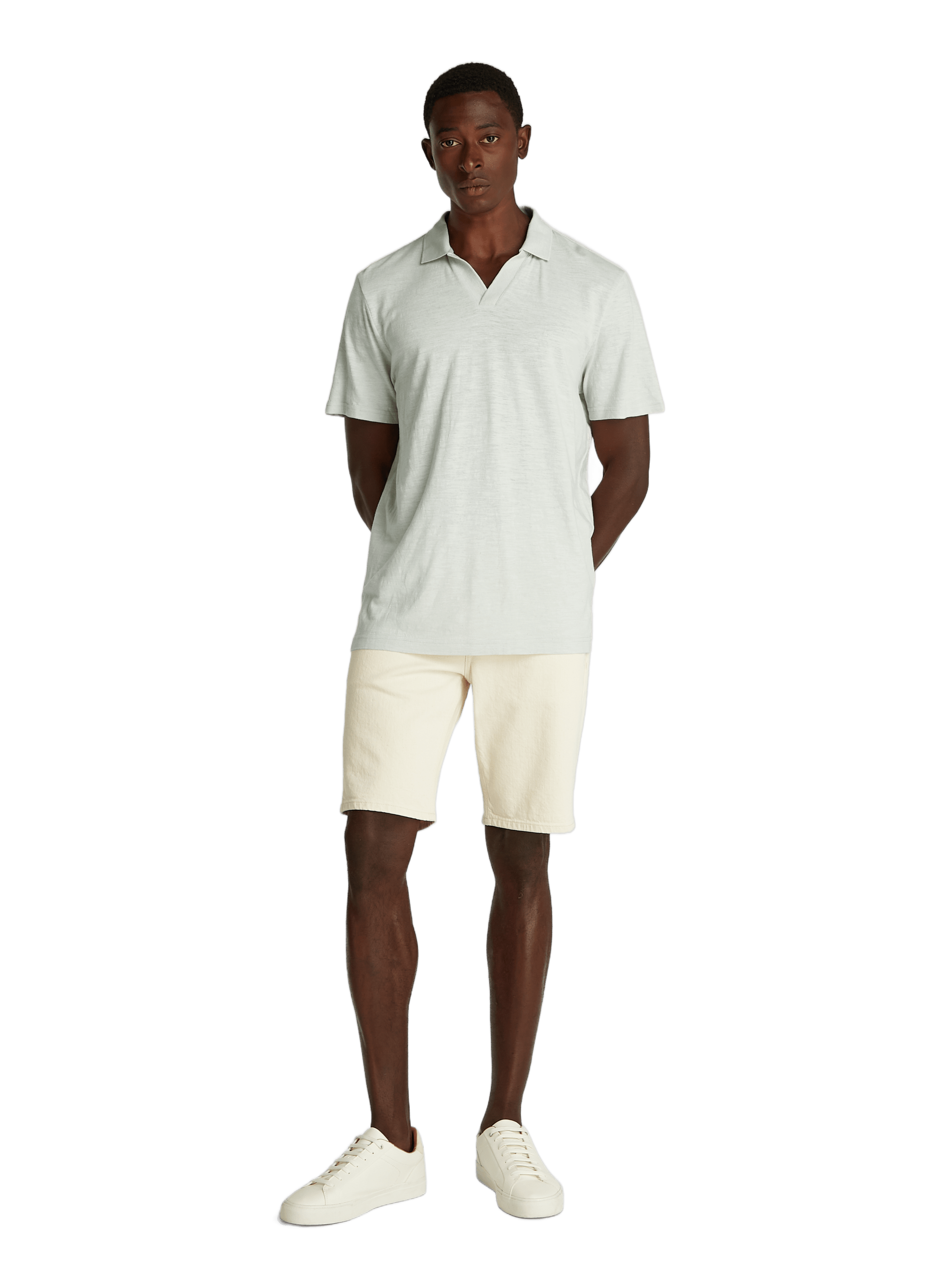 Polo col V CALVIN KLEIN Vert