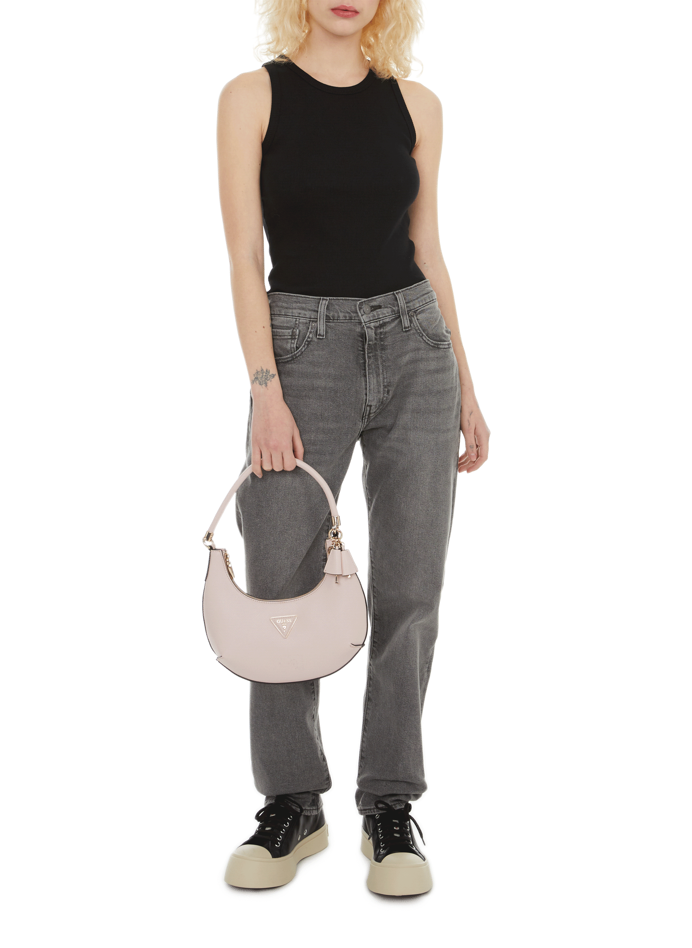 Cotton tank top SAISON 1865 Black