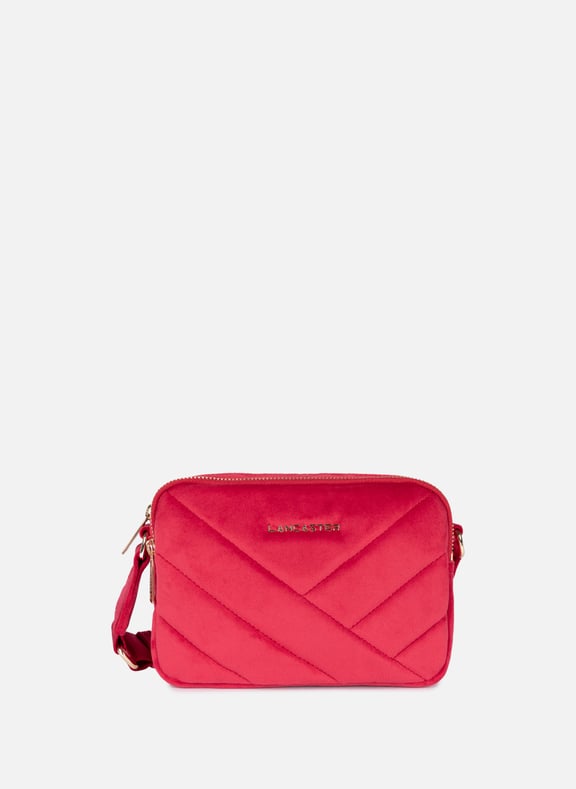 Sac trotteur - velvet matelassé Rouge by LANCASTER LANCASTER Sac trotteur - velvet matelassé Rouge