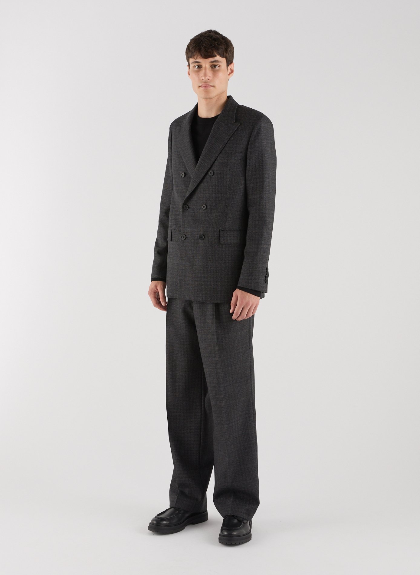 Veste de tailleur droit col tailleur en laine SAISON 1865 Gris