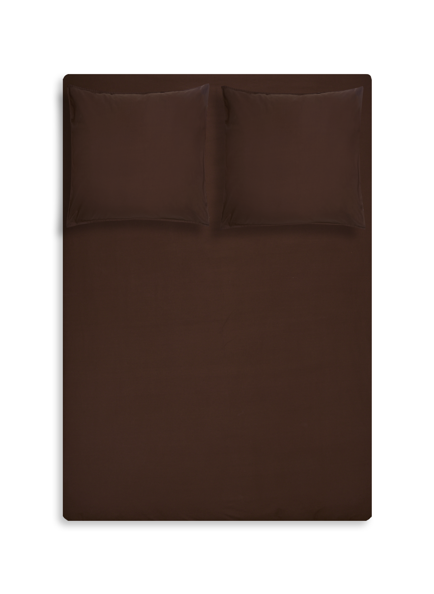 Cotton percale duvet cover Brown