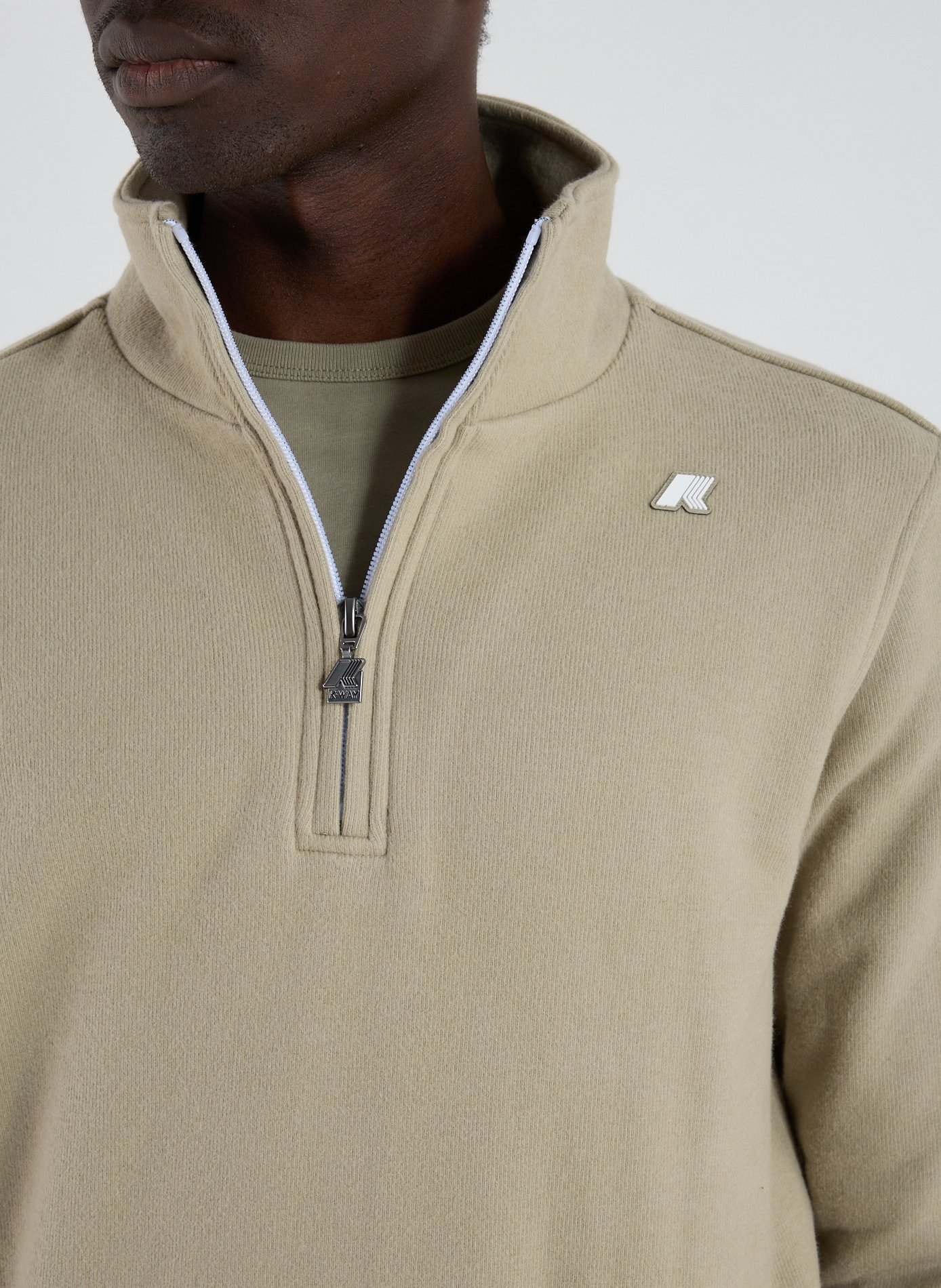 Pull à col zippé K-WAY Vert