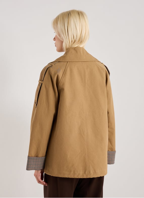 Veste col tailleur en coton | Marron by SUNCOO Veste col tailleur en coton Marron