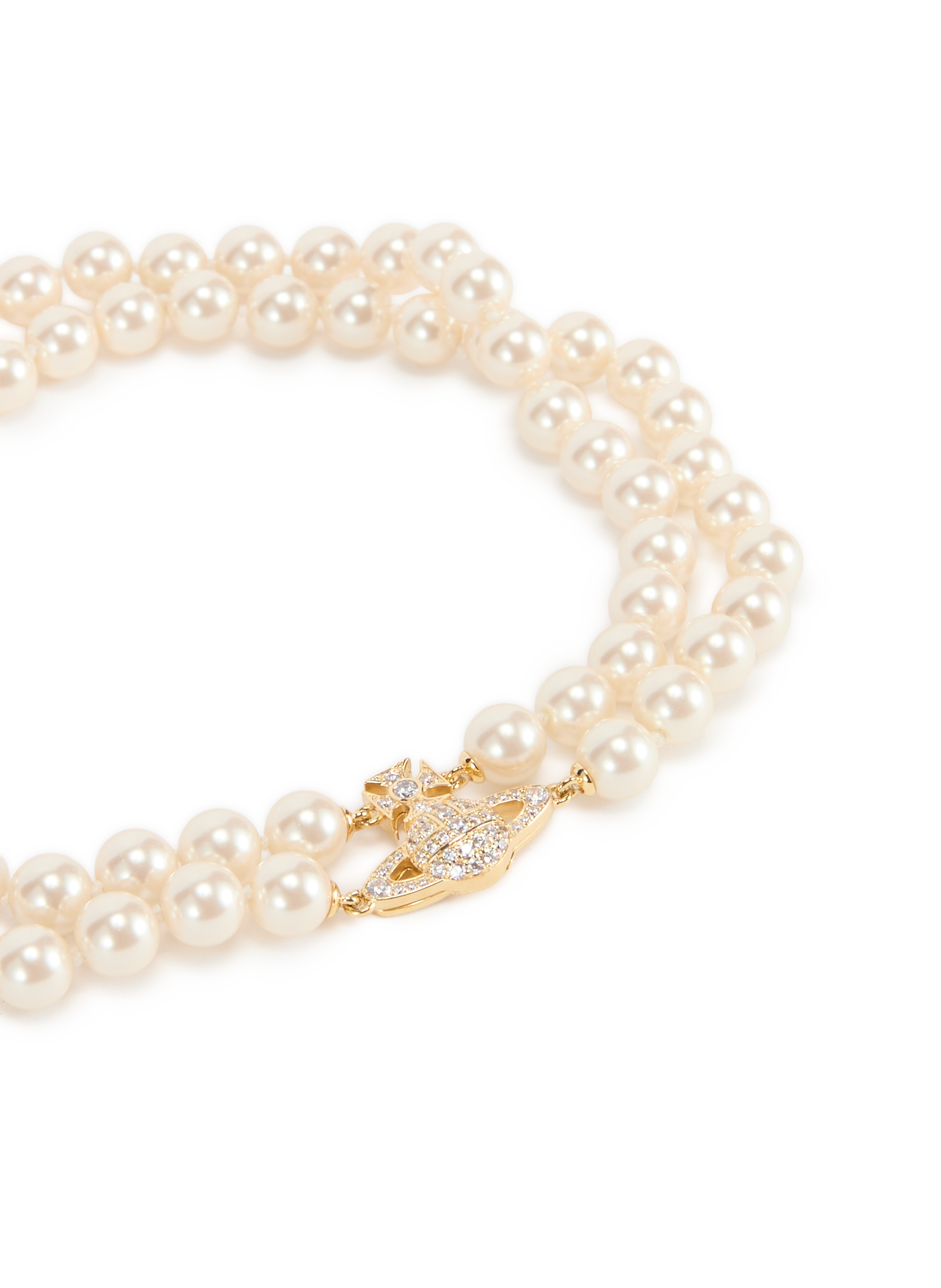 Mixed brass and gold-plated choker necklace VIVIENNE WESTWOOD Golden