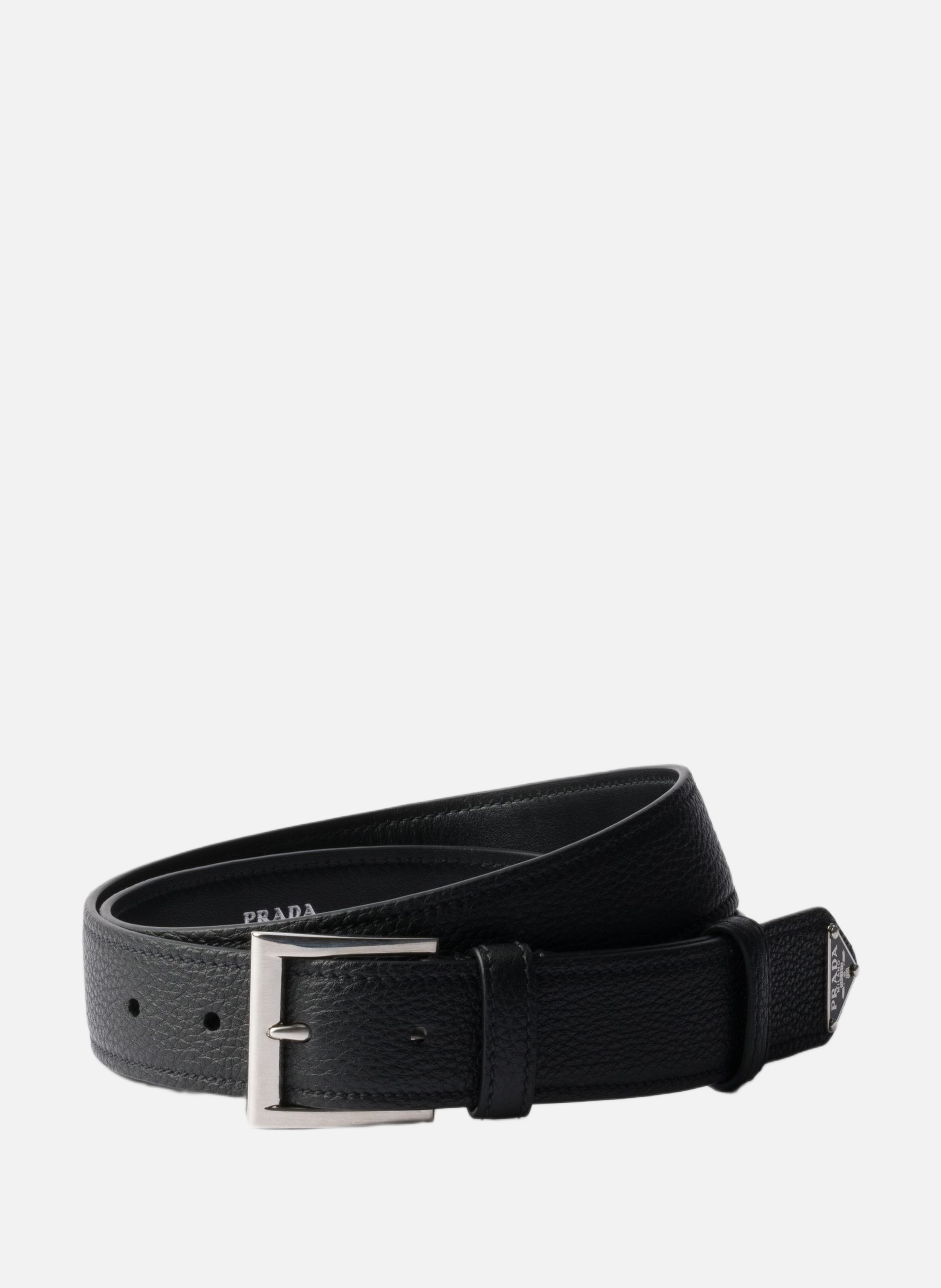 Ceinture en cuir PRADA Noir