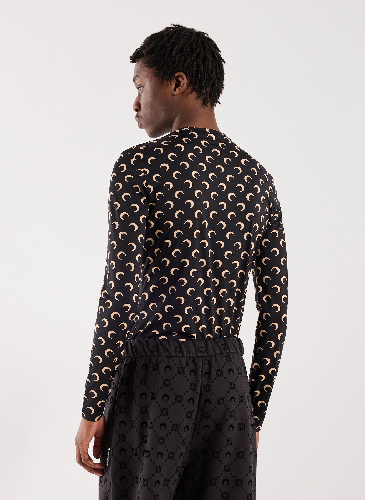 T-shirt col rond à manches longues MARINE SERRE Multicolore