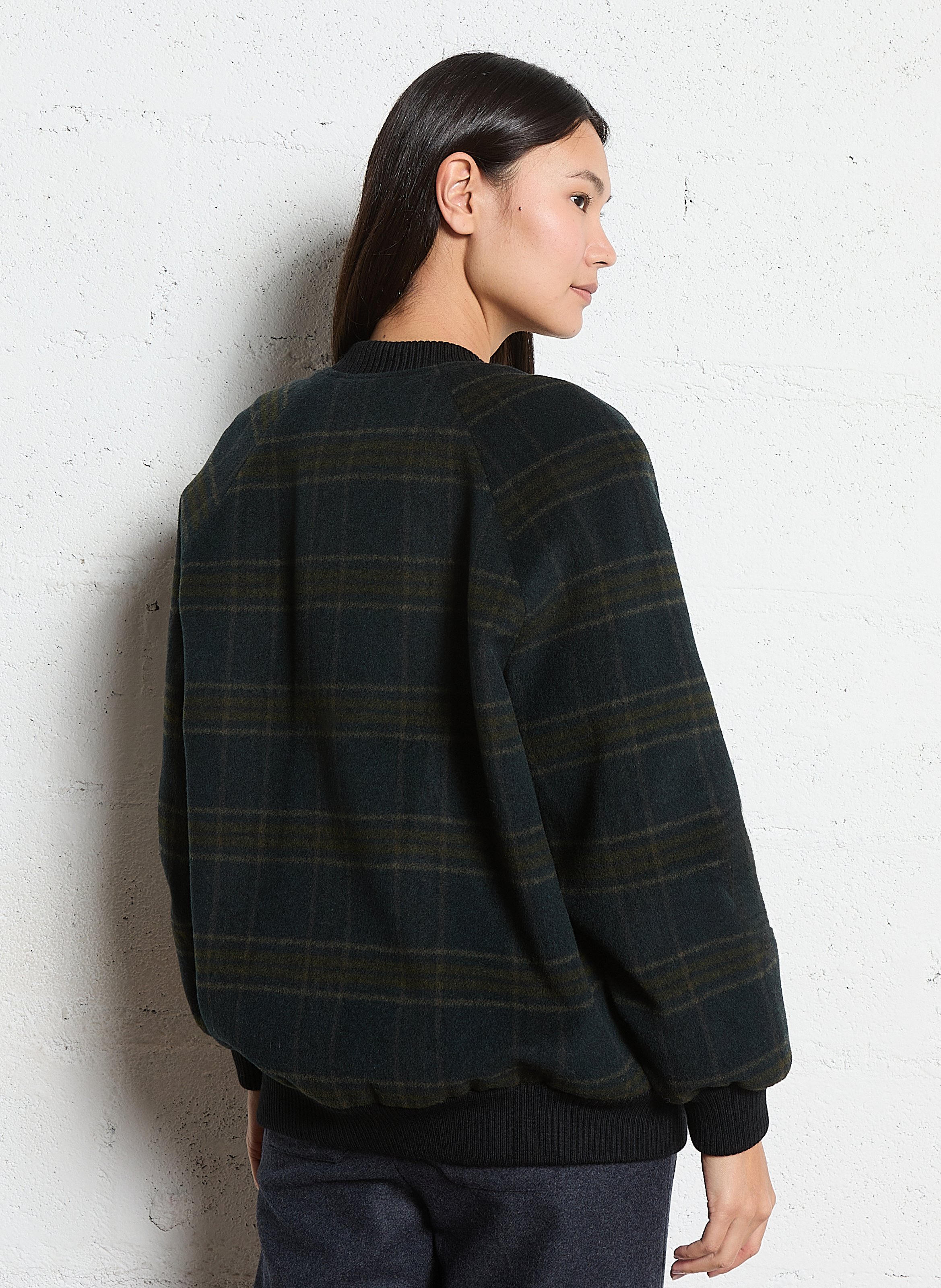 Blouson droit en laine mélangée kim MAISON 123 Bleu