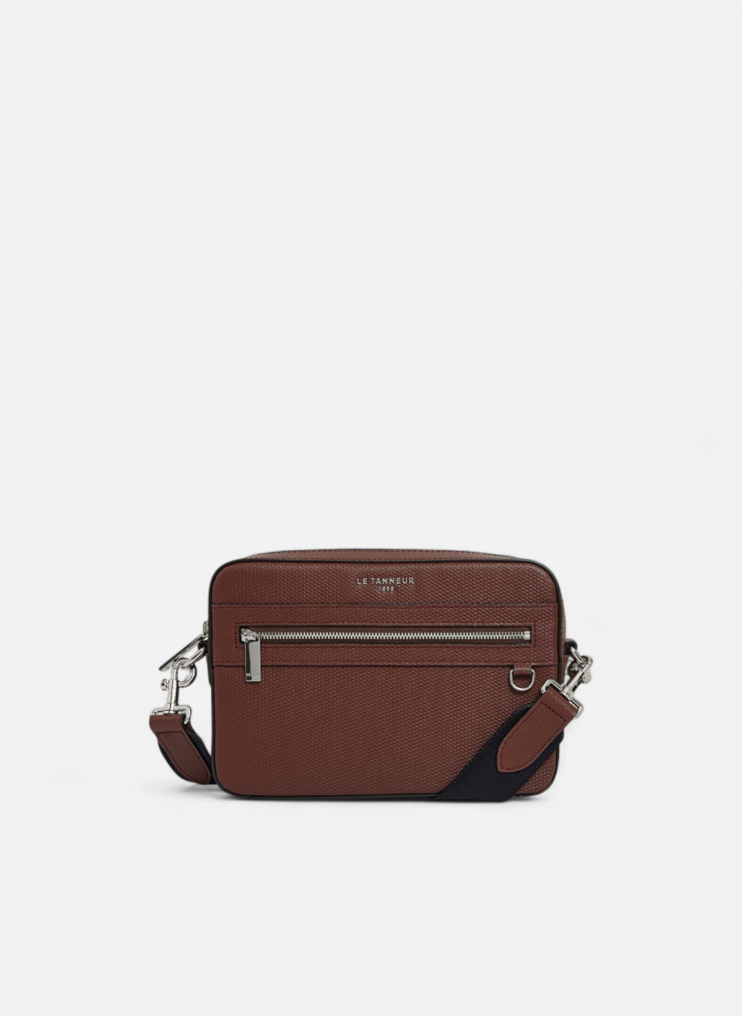Petite sacoche emile en cuir signature t LE TANNEUR Marron