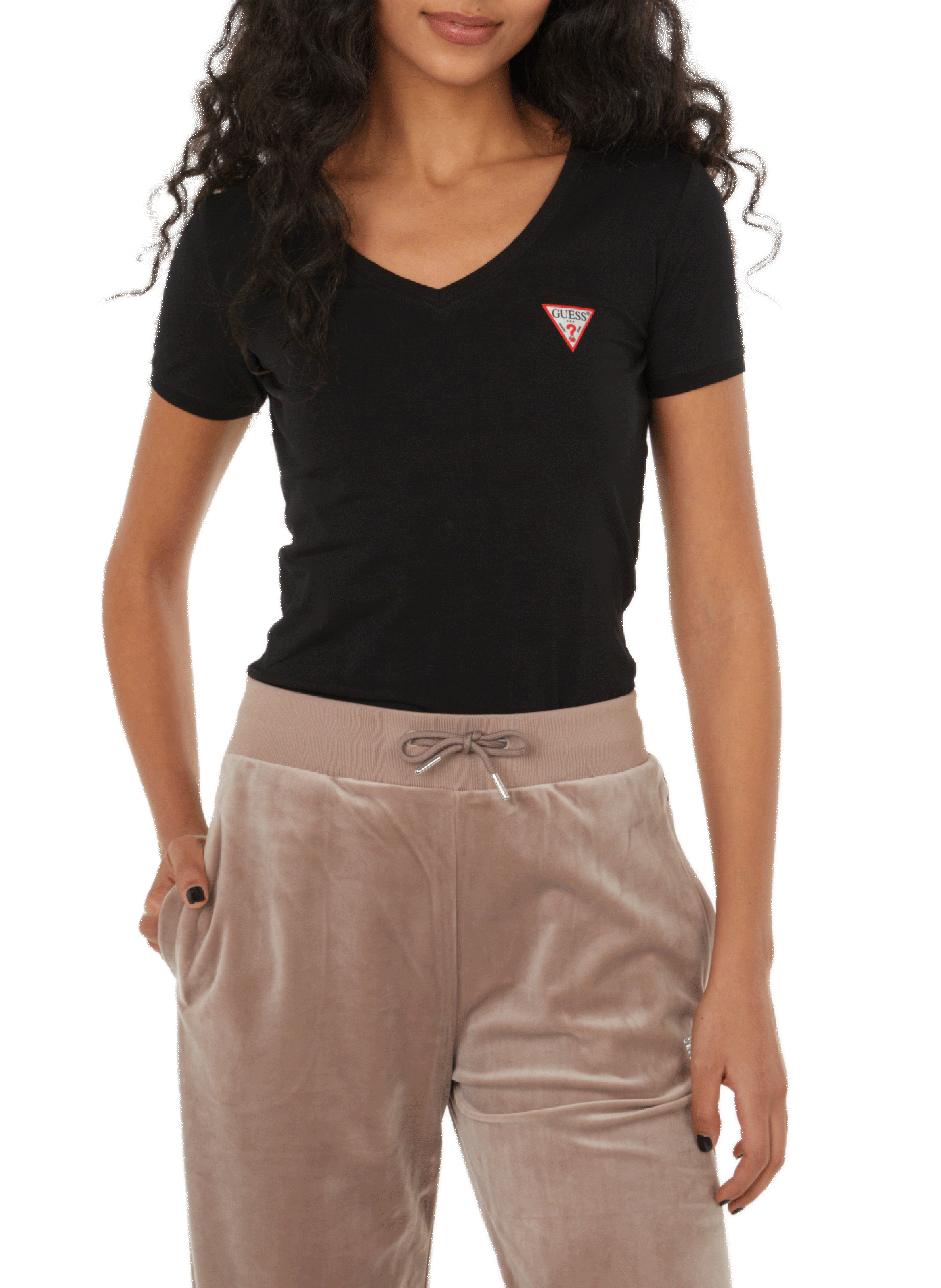 GUESS T-shirt en coton Noir