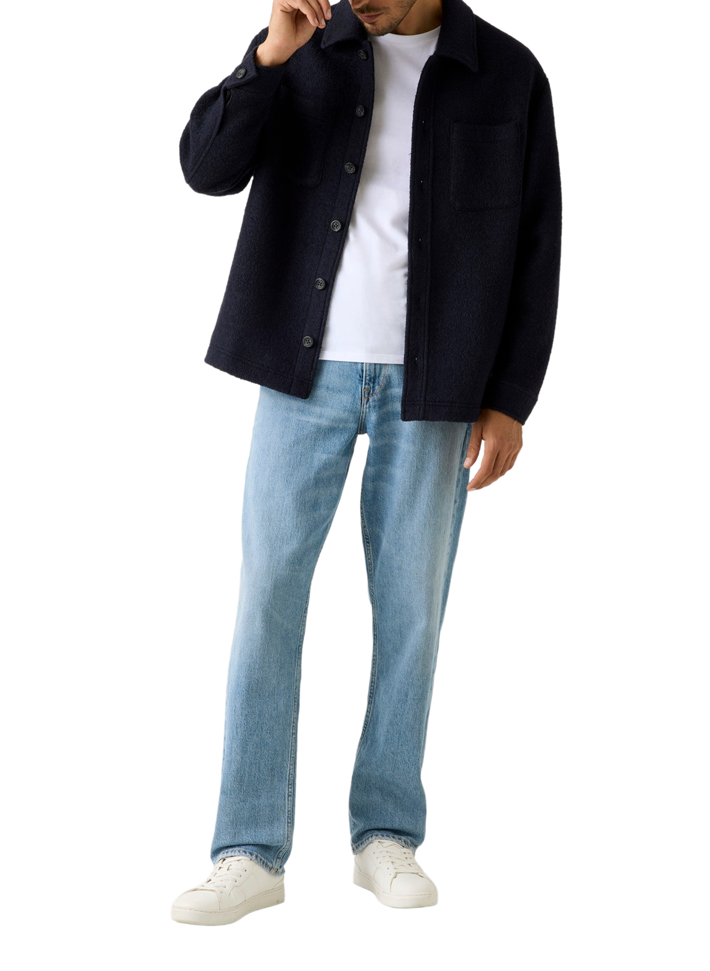 Wool-blend overshirt GUESS Blue