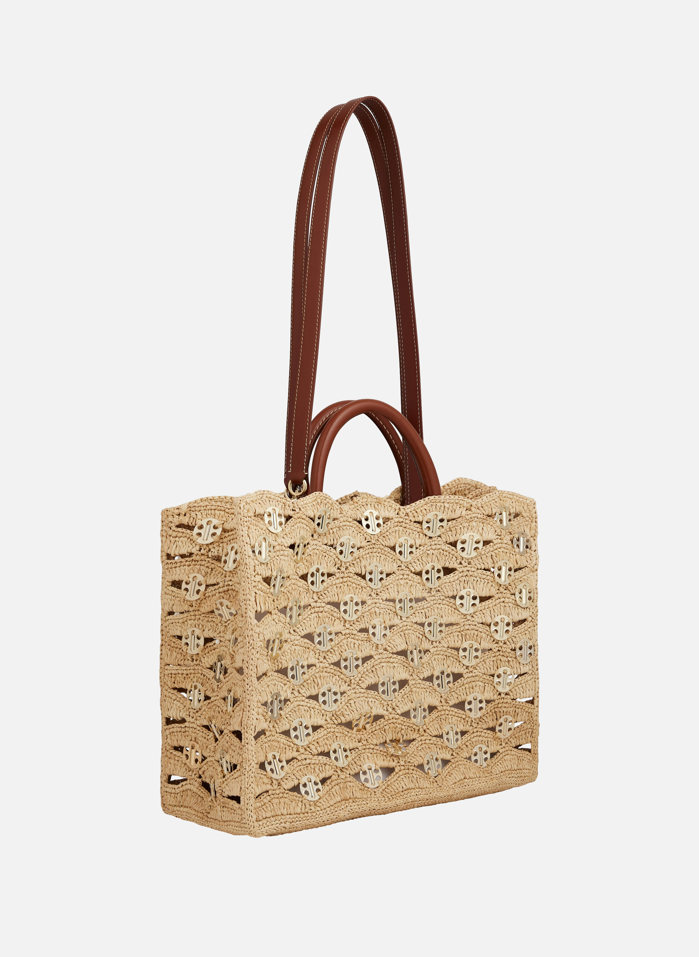 Sac cabas en raphia RABANNE Beige
