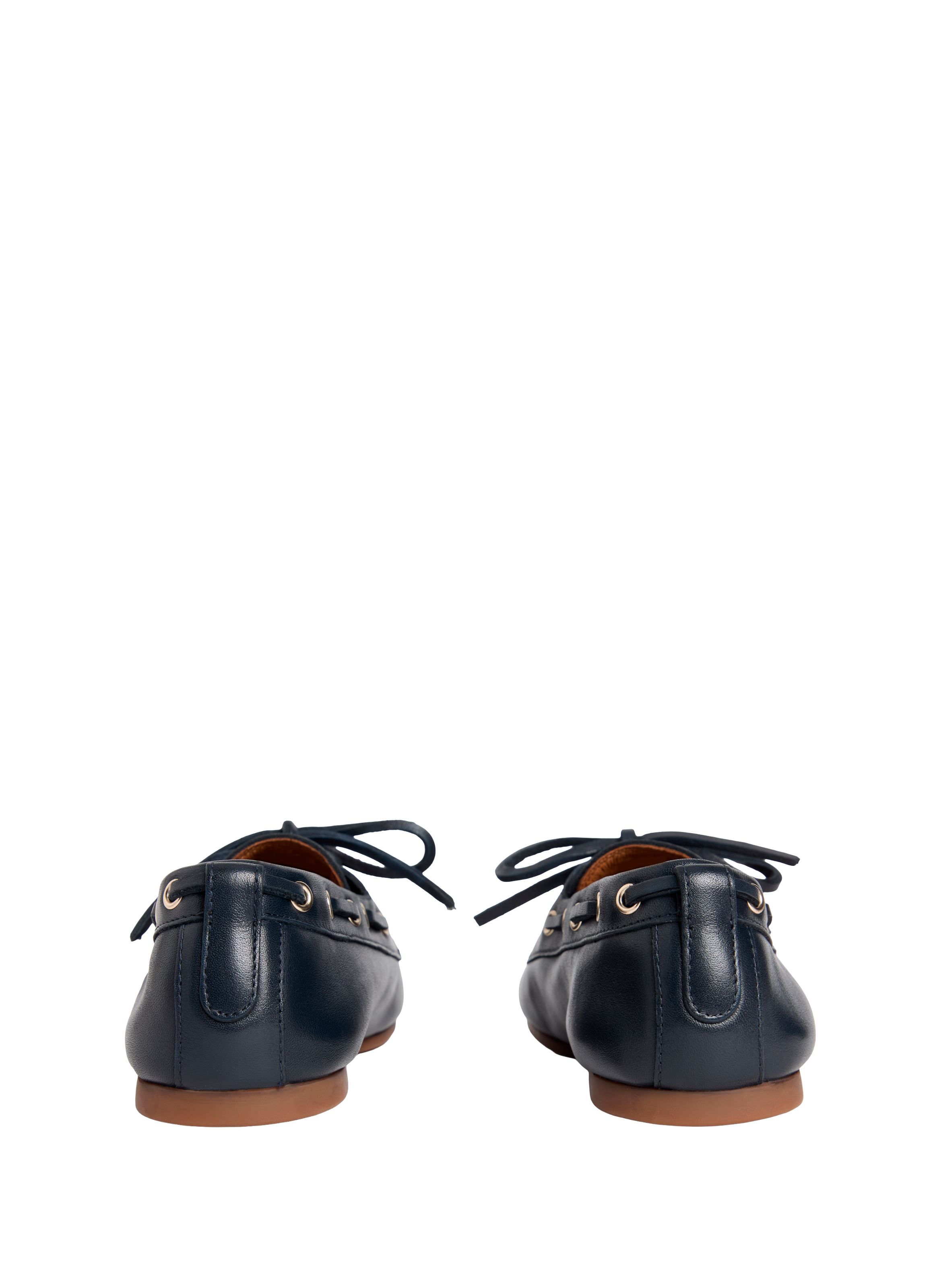 Mocassins en cuir nappa Bleu