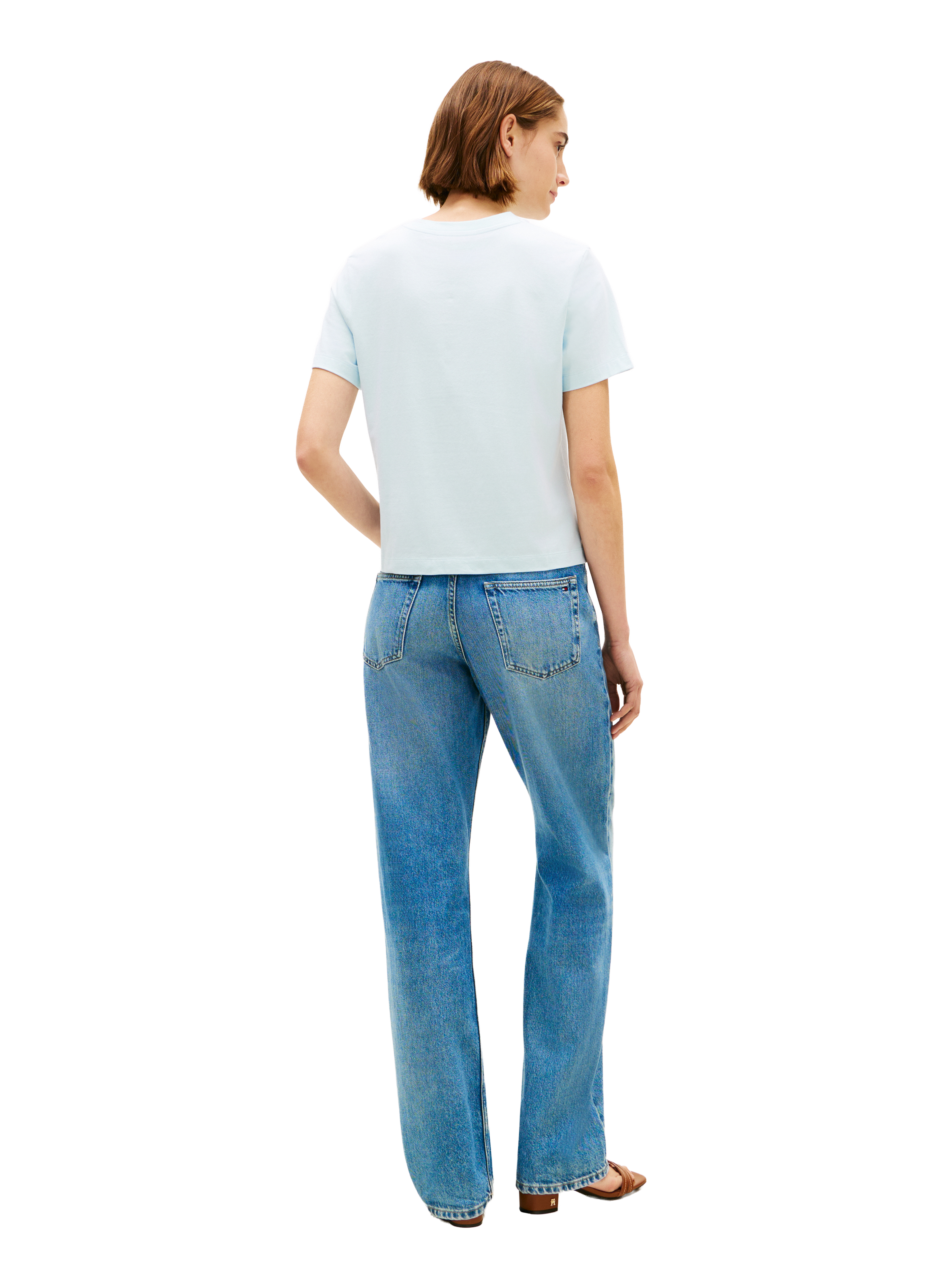 T-shirt avec logo en coton TOMMY HILFIGER Bleu