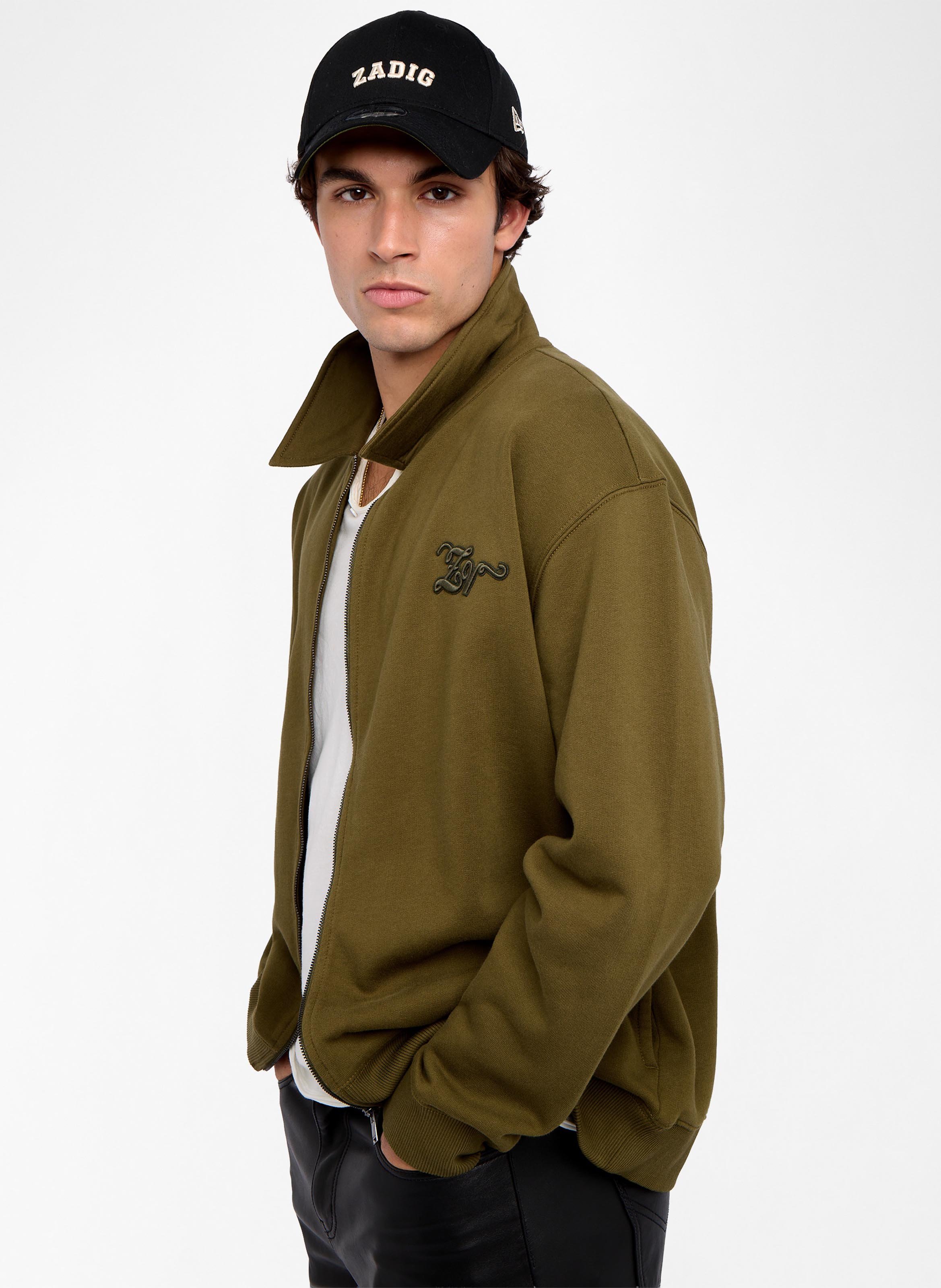 Sweat droit col classique en coton moyaz ZADIG&VOLTAIRE Vert