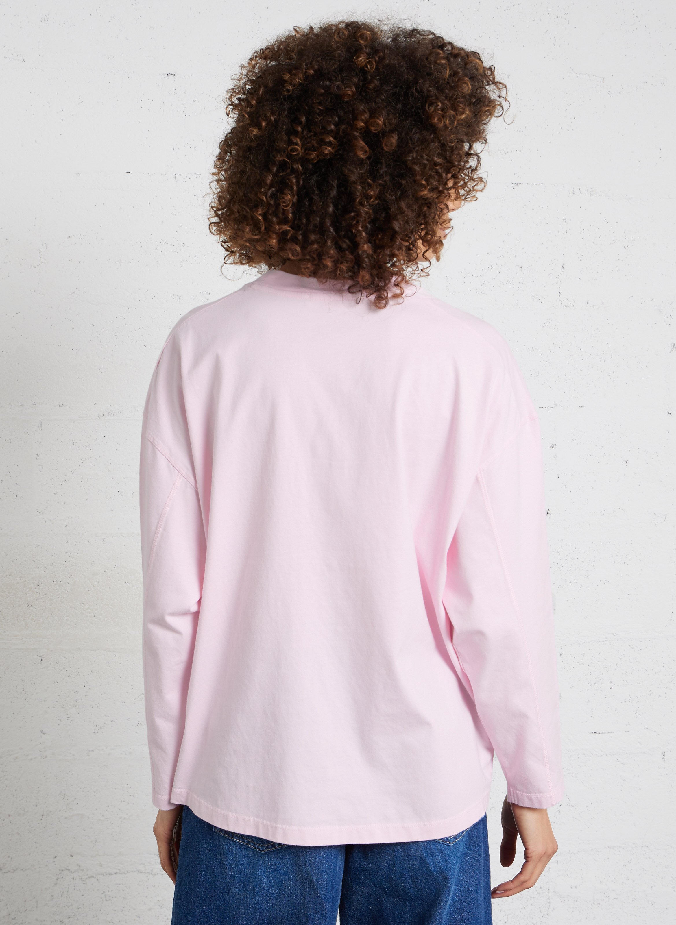 Tee-shirt oversize col rond en coton gixy AMERICAN VINTAGE Rose