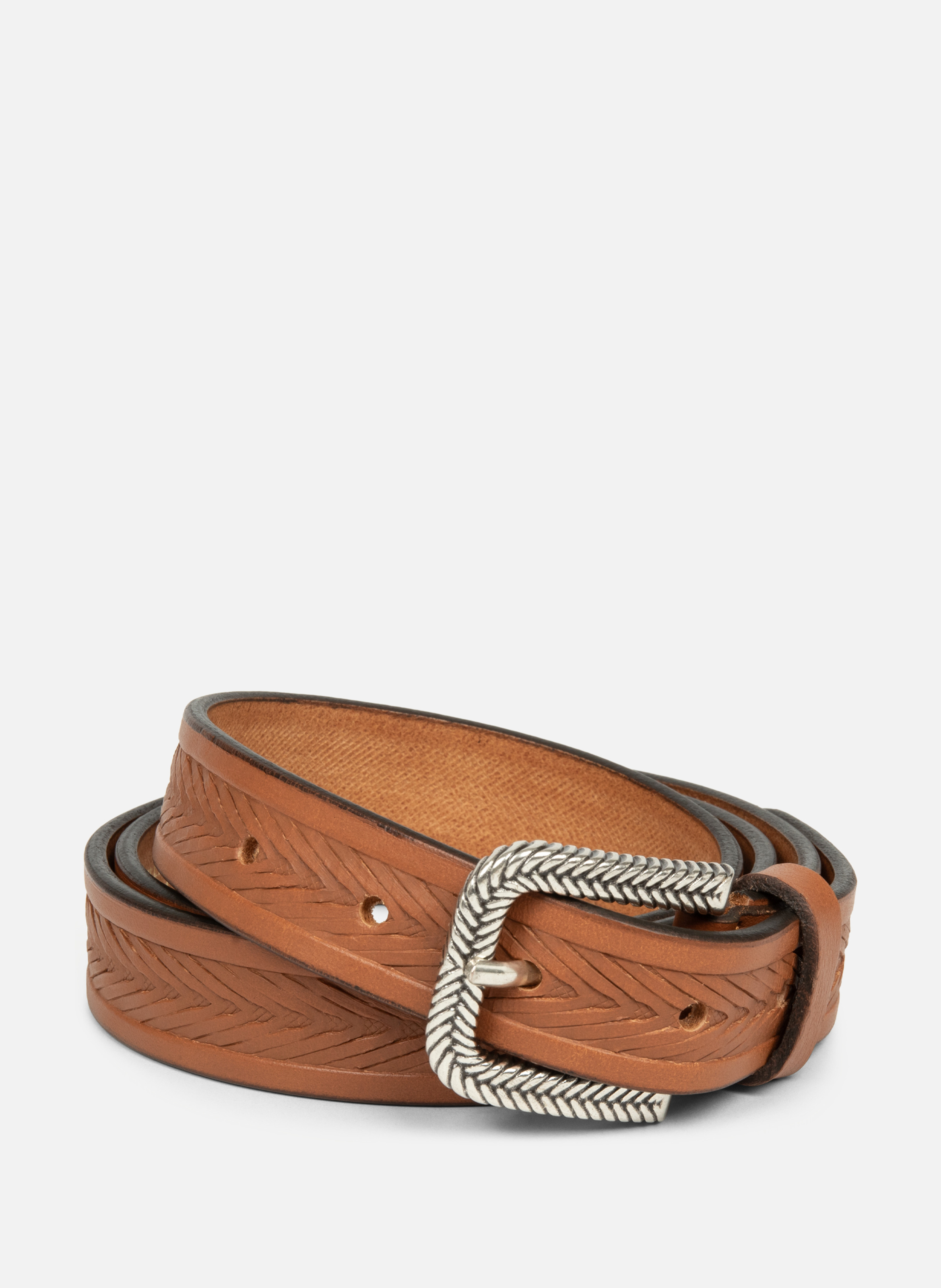 Ceinture - ceinture cuir végétal LANCASTER Marron
