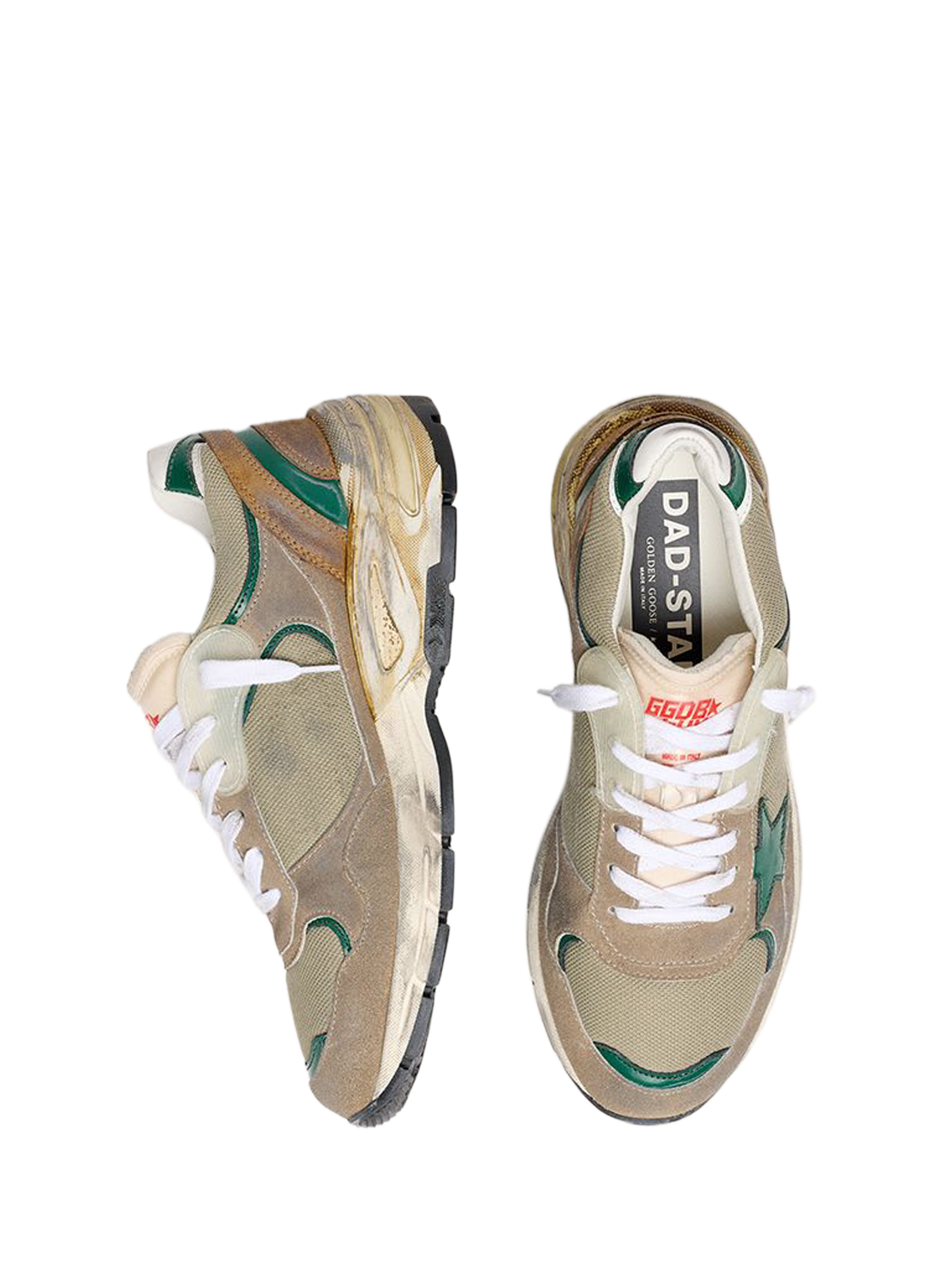 Baskets Running Dad en cuir mélangé GOLDEN GOOSE Multicolour