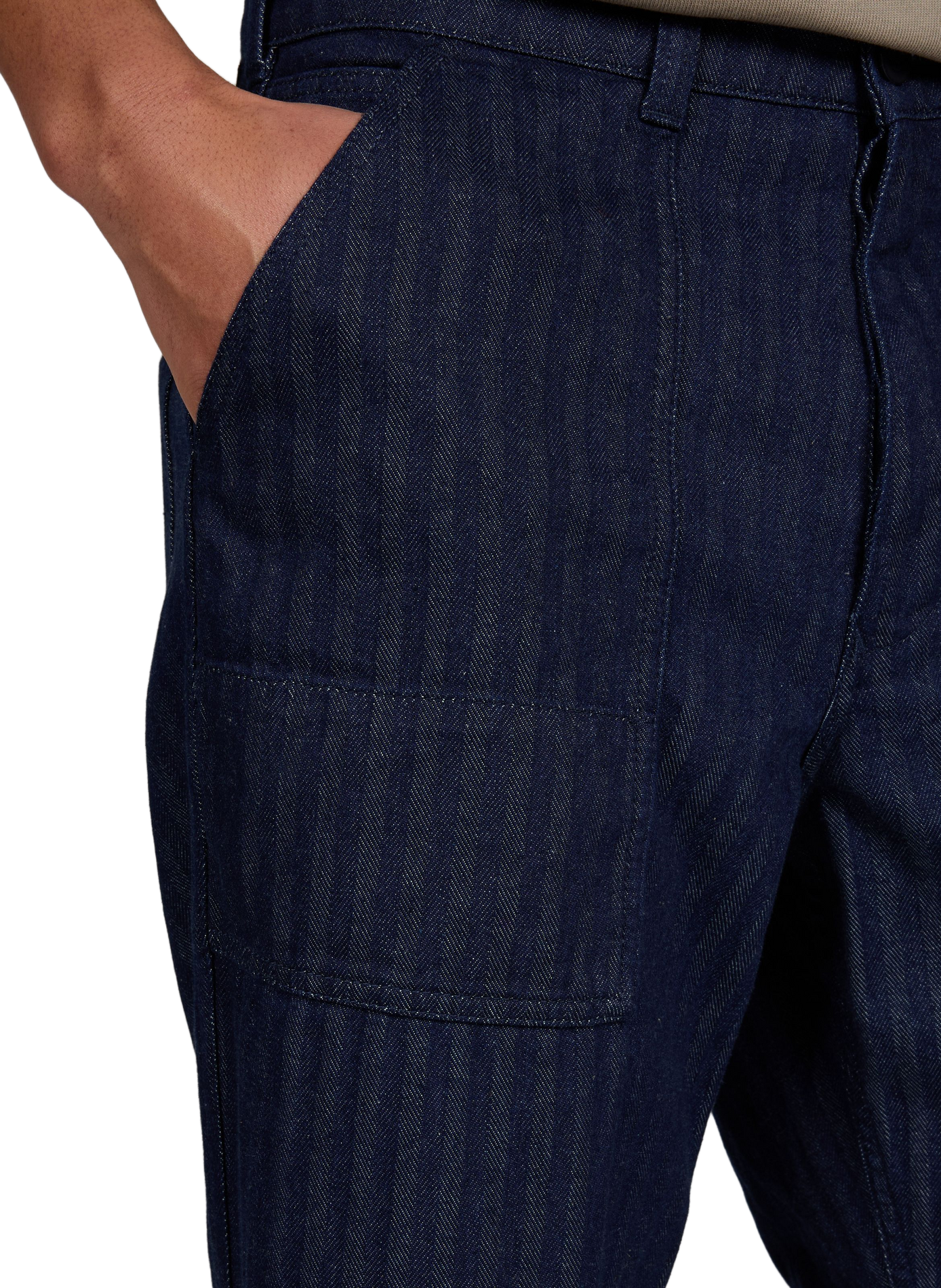 Straight jeans with stripes REPLAY Blue