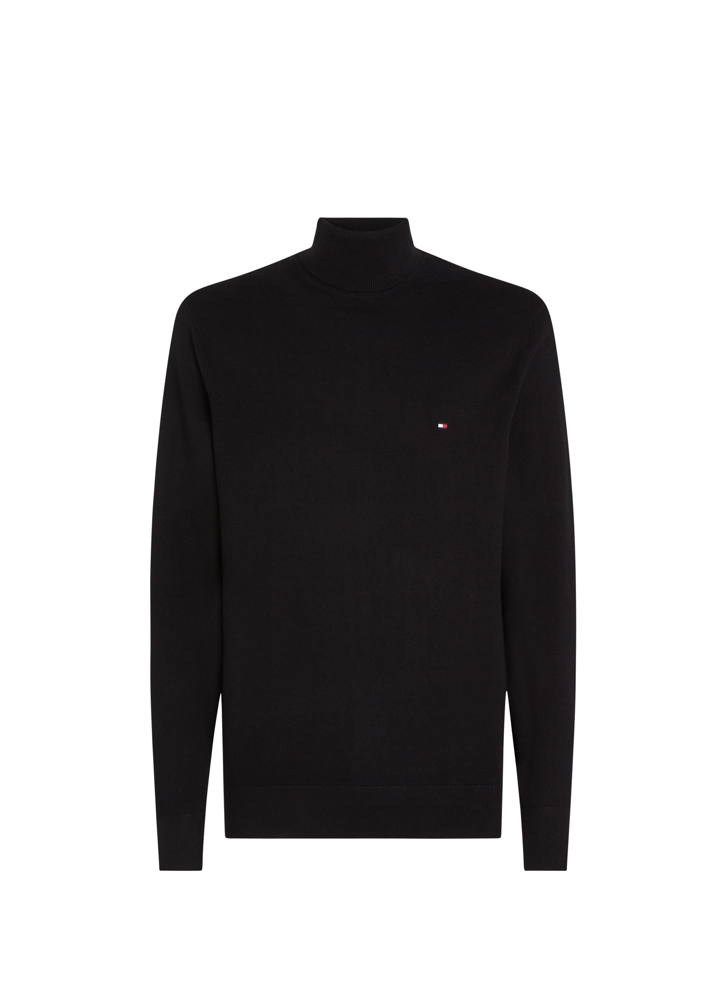 Turtleneck top with contrasting insert TOMMY HILFIGER Black