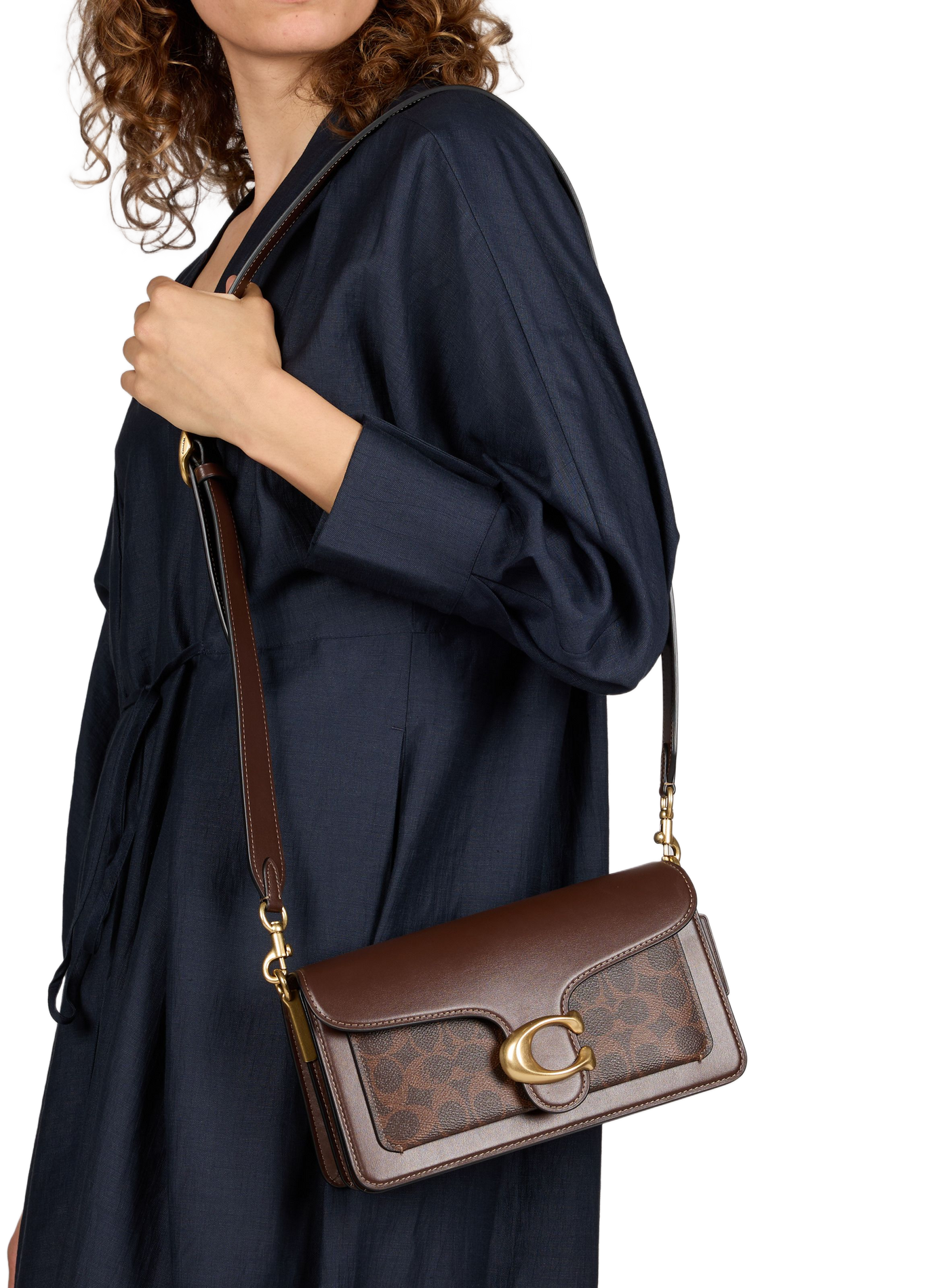 Leather bag COACH Brown