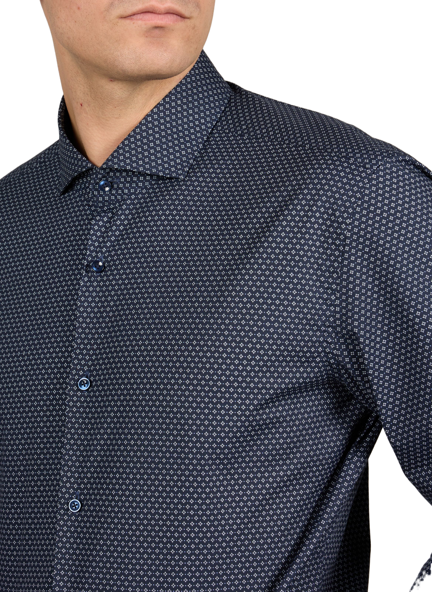 Chemise slim Hank à motif BOSS Black