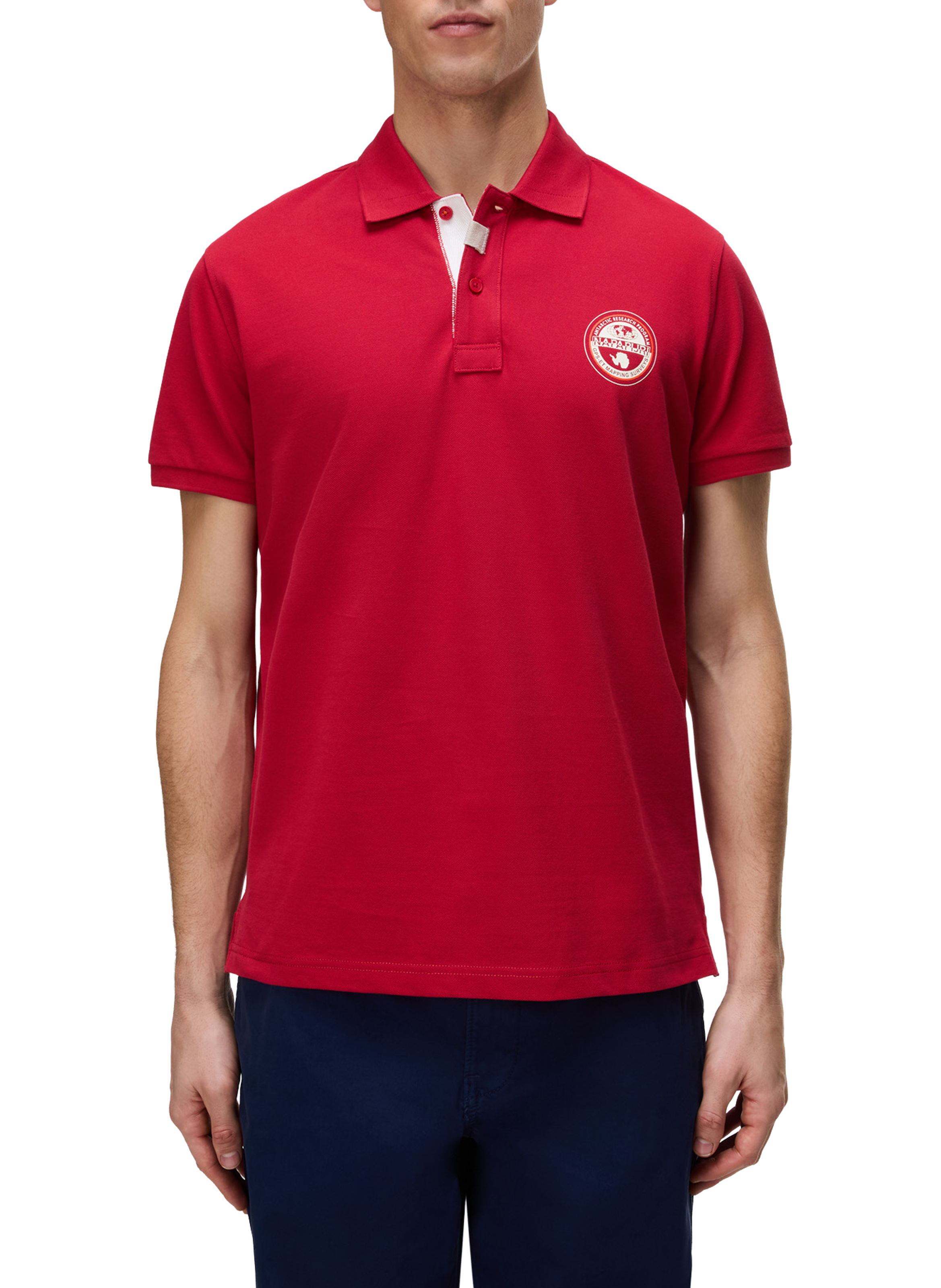 Polo droit à logo Clanis en coton NAPAPIJRI Rouge