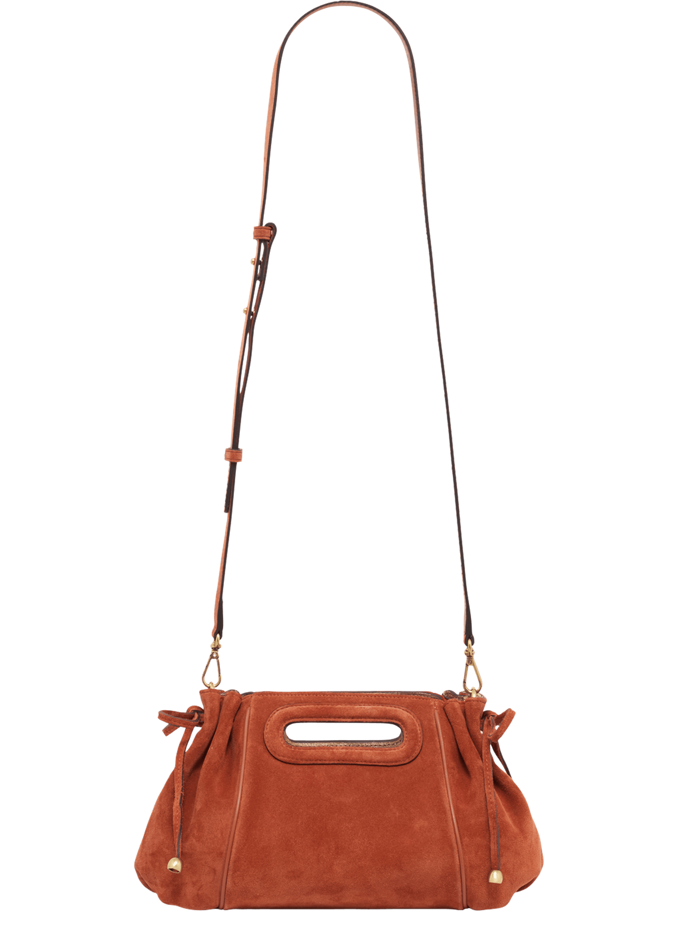 Sac à main en cuir velours intérieur métallisé - mini dany GERARD DAREL Marron