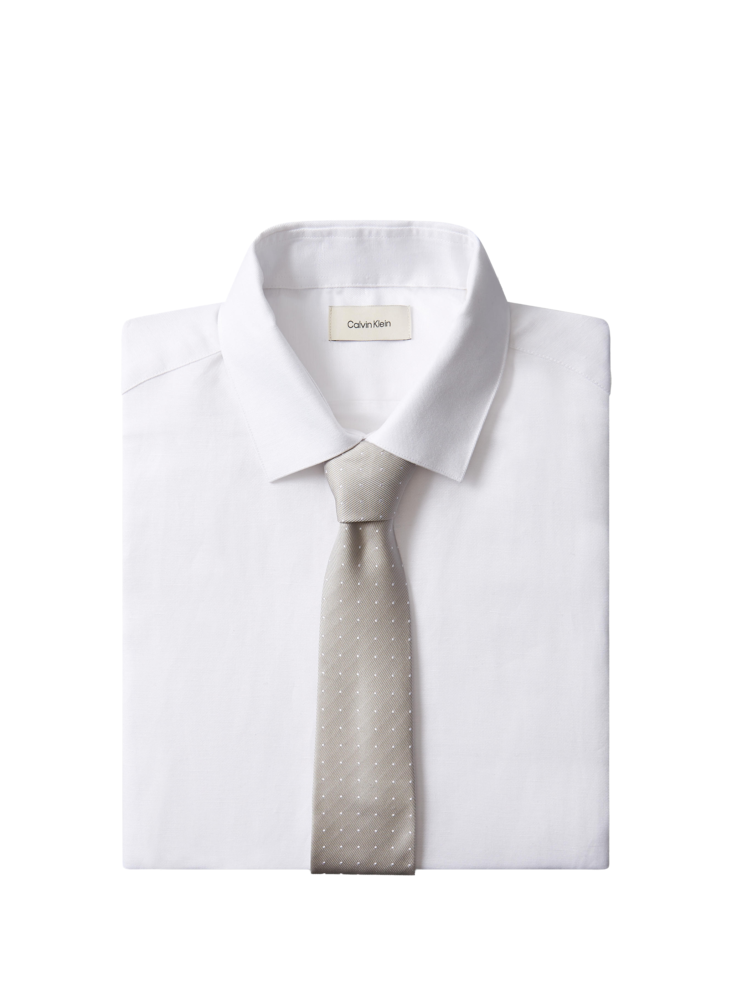 Corbata de lunares CALVIN KLEIN Beige