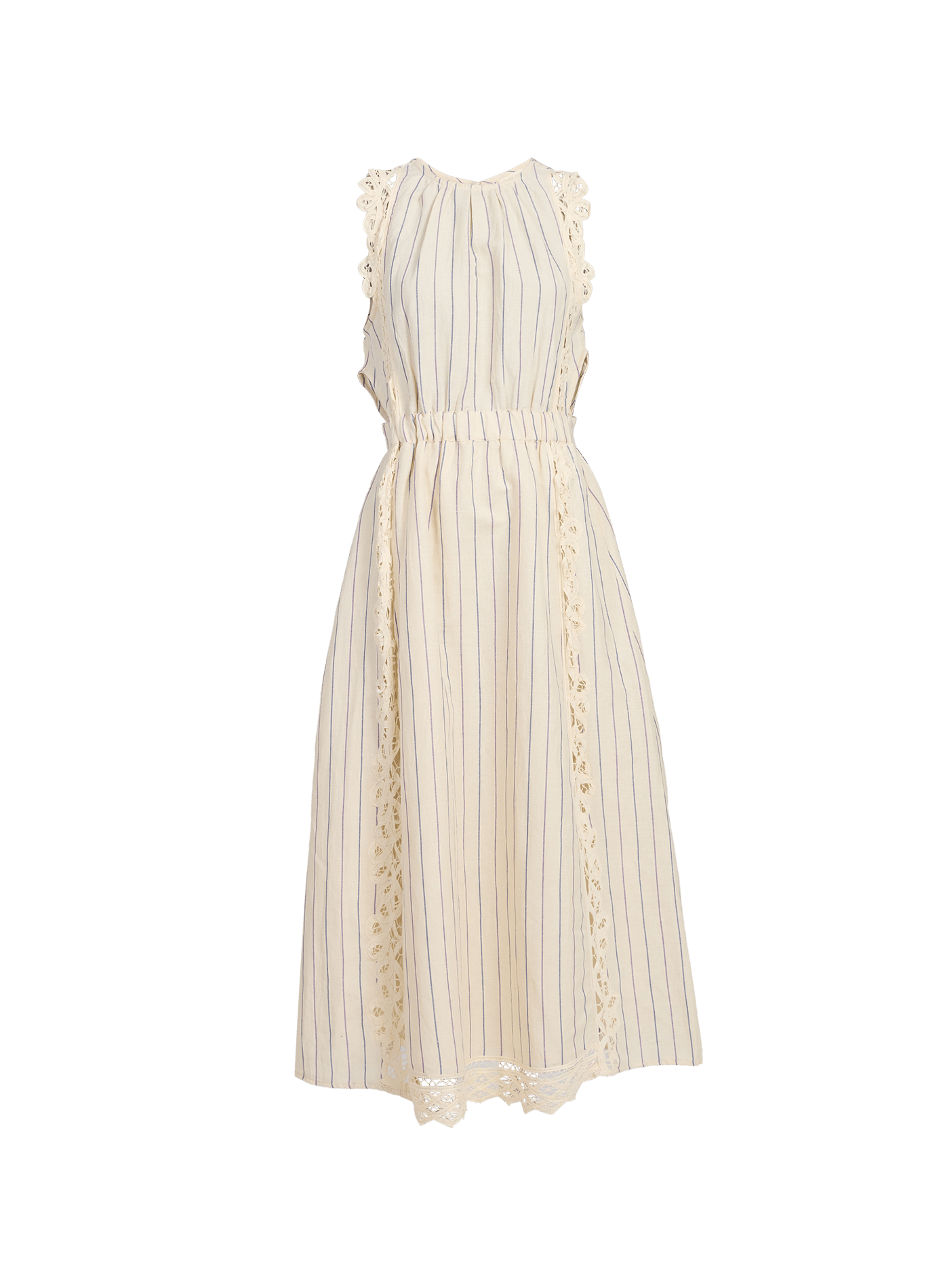 Robe longue Ariane en coton et lin LOUISE MISHA Blanc