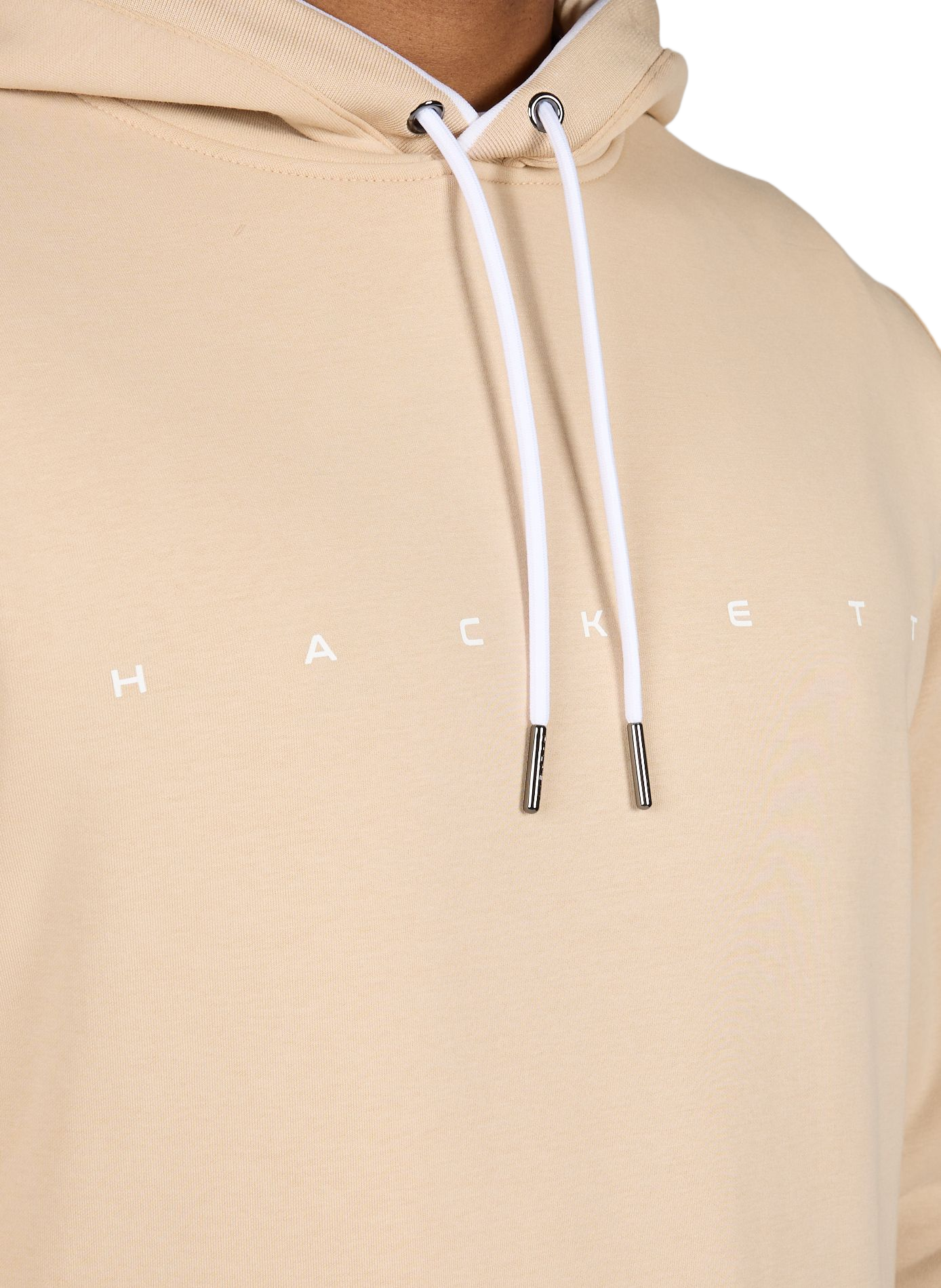 Sweat logo à capuche en coton mélangé HACKETT Beige