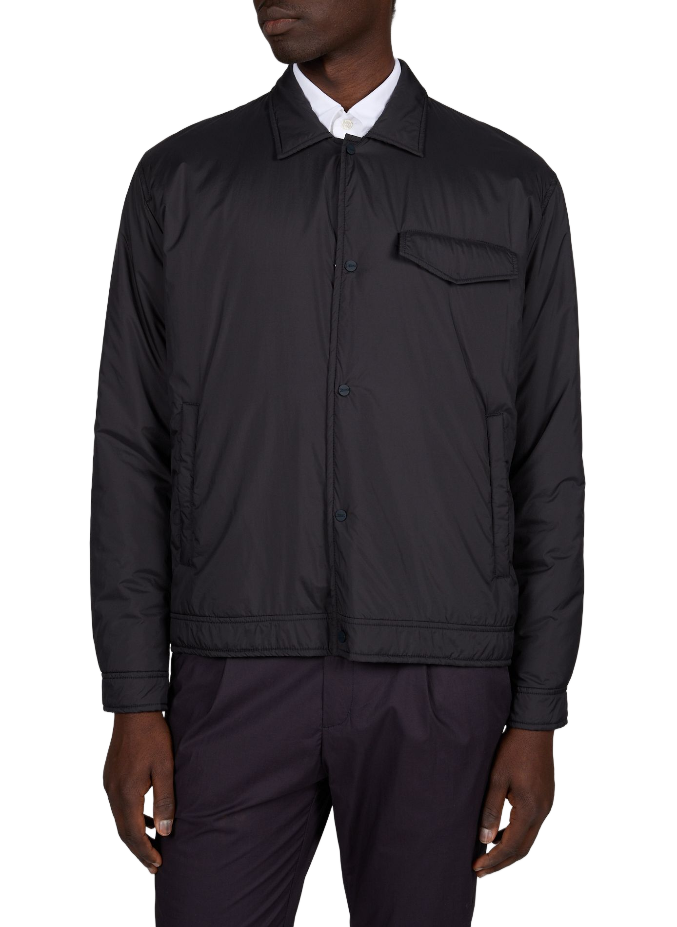 Surchemise boutonnée à col classique HERNO Bleu