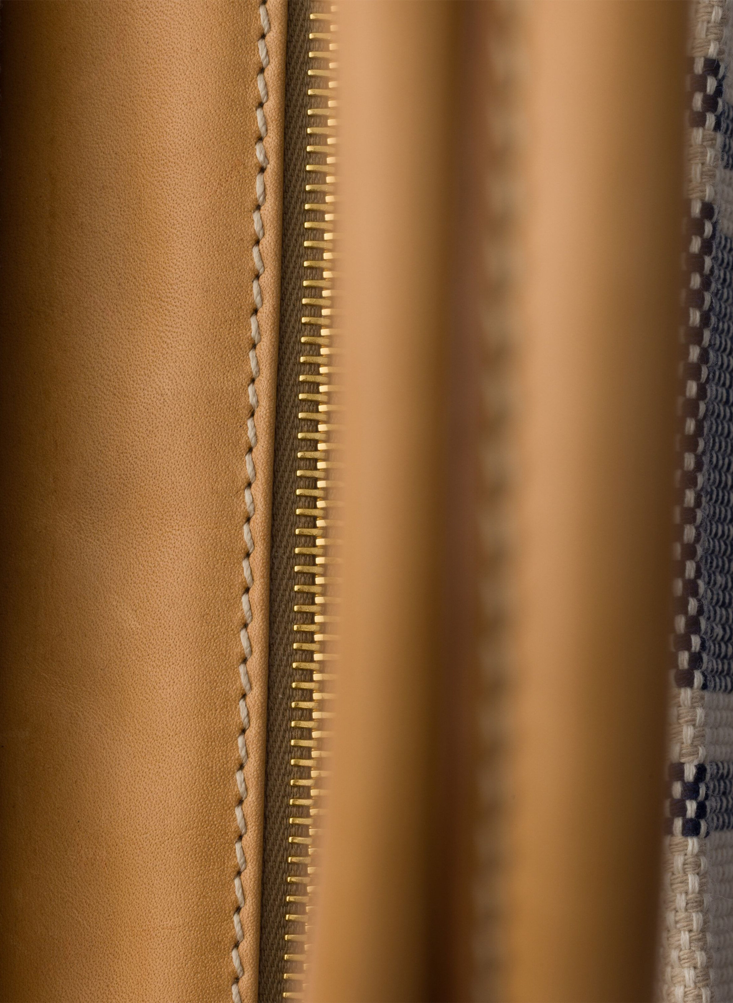 Grand shopping bag en toile et cuir Beige