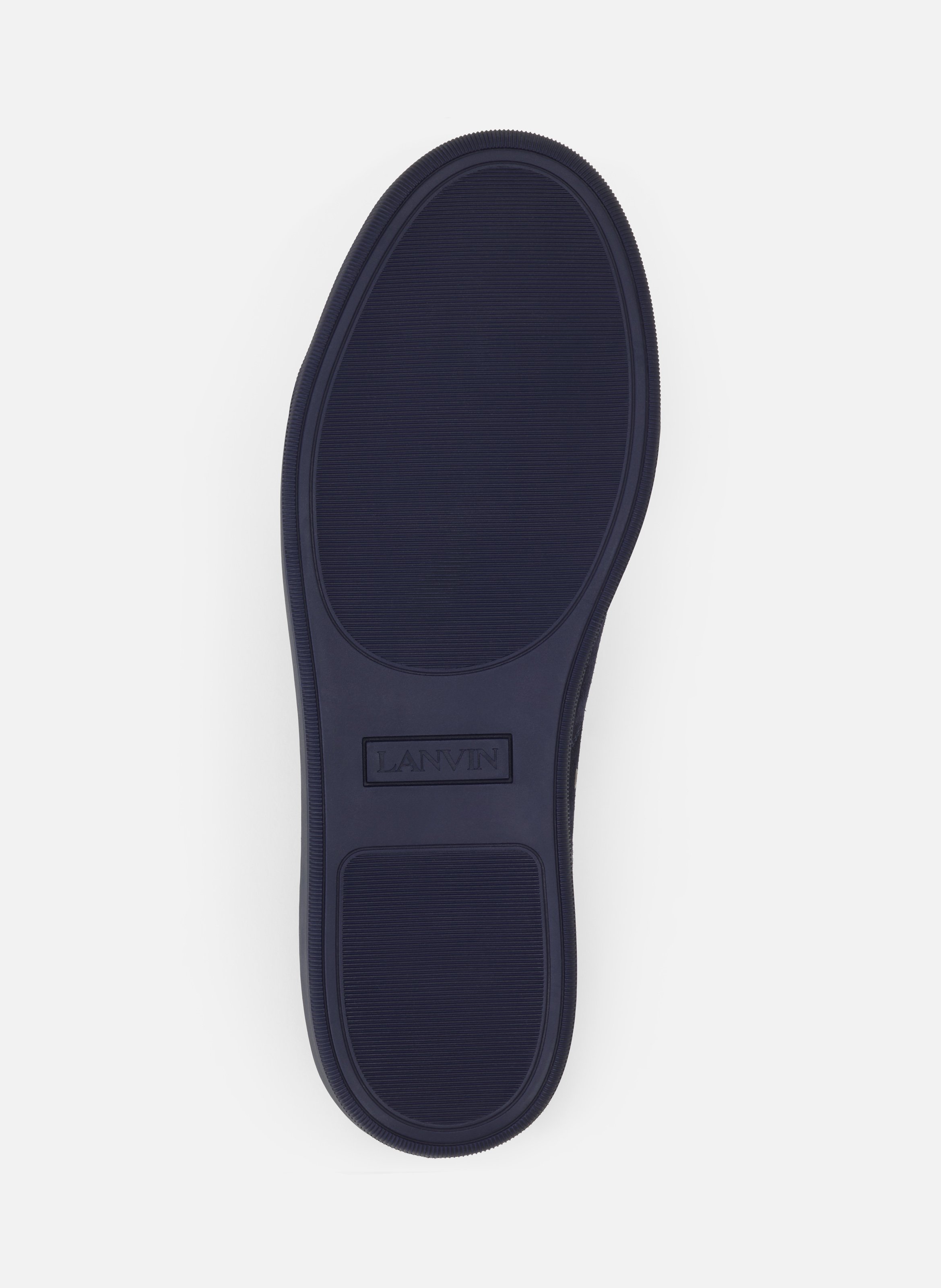 Sneakers dbb1 en suede et cuir vernis LANVIN Bleu