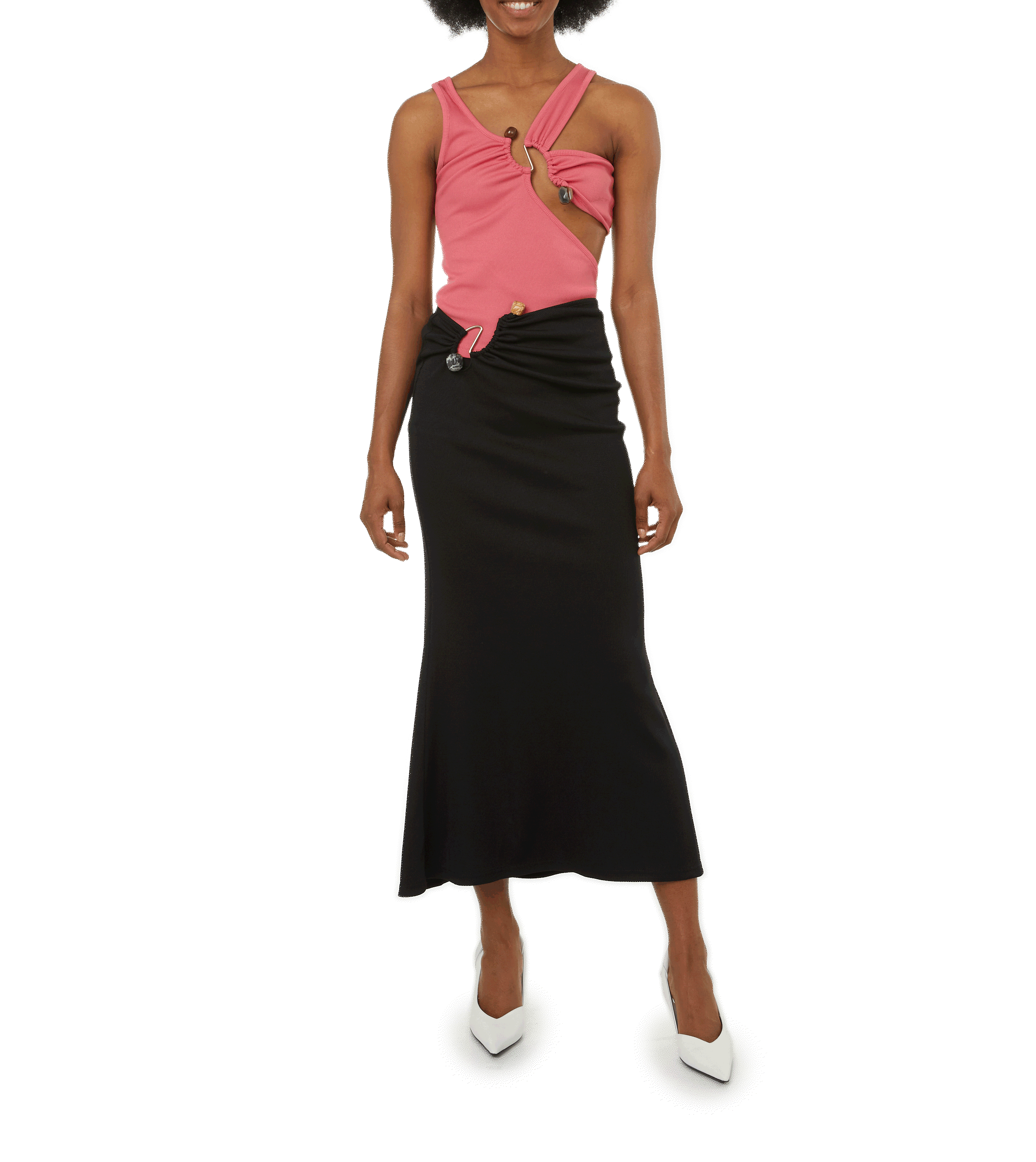 Leather heels BY FAR White