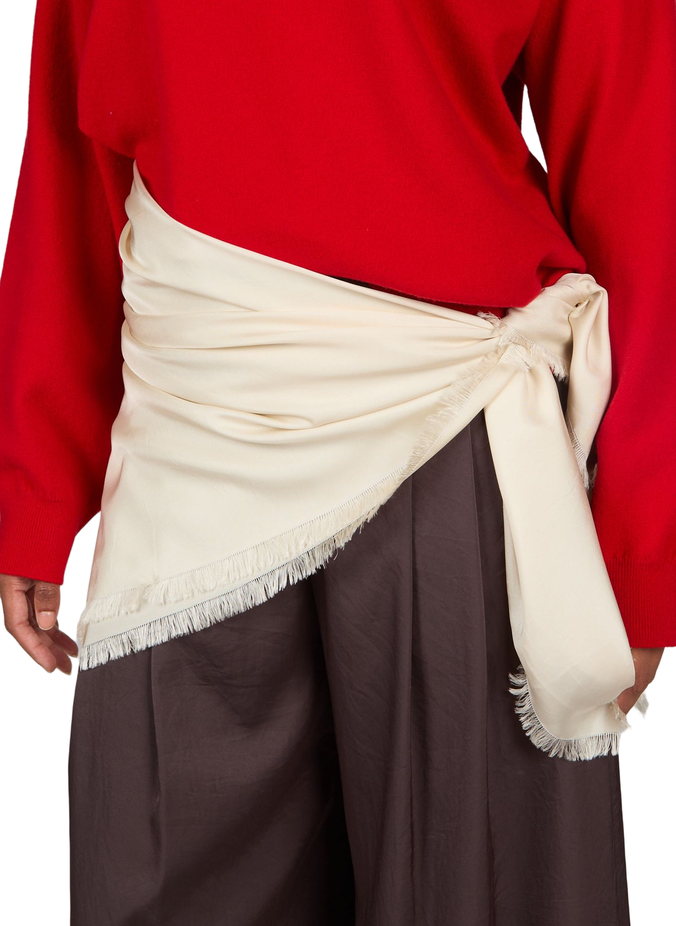 Solid silk scarf SAISON 1865 Beige