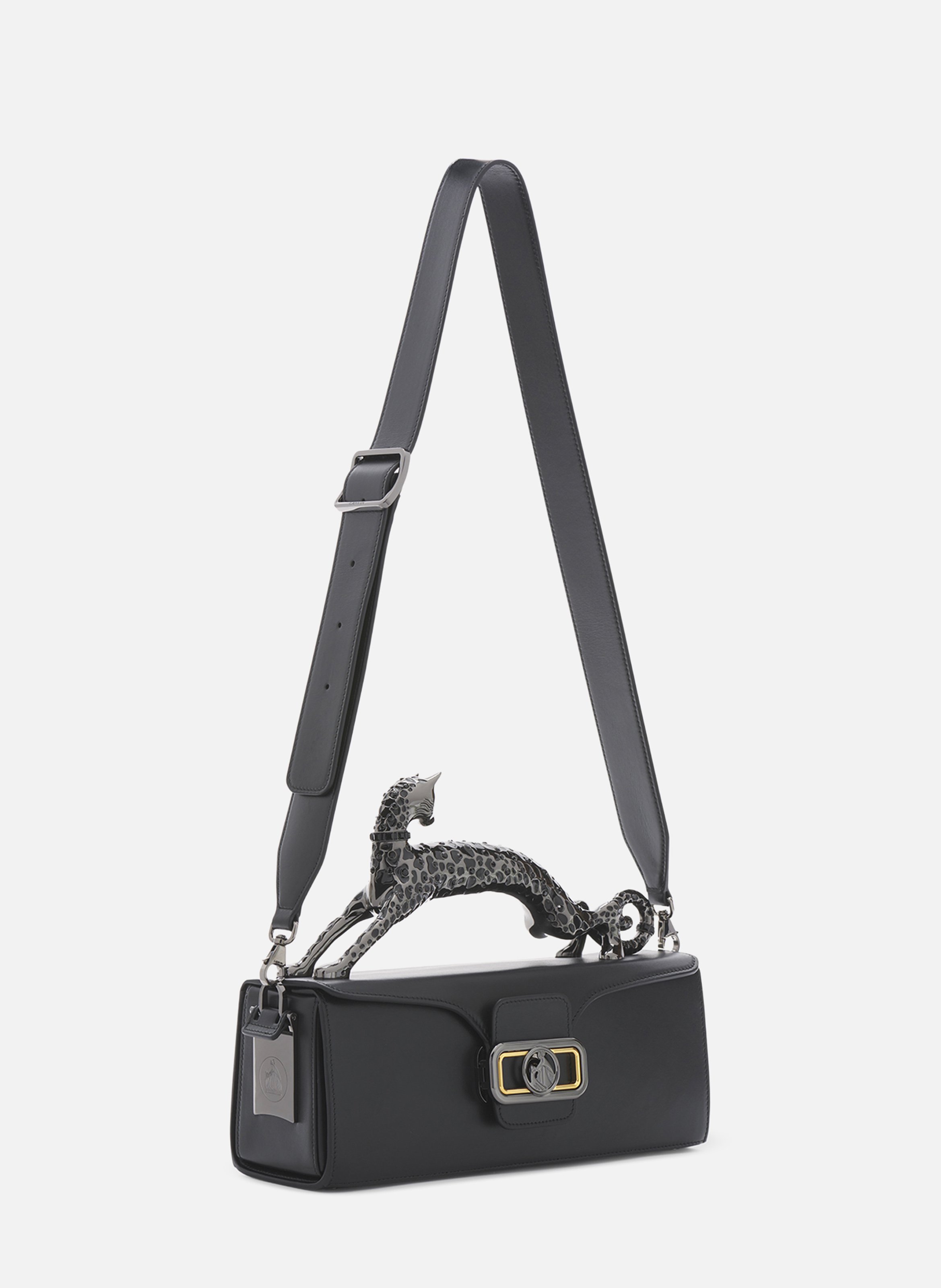 Sac pencil cat en cuir LANVIN Noir