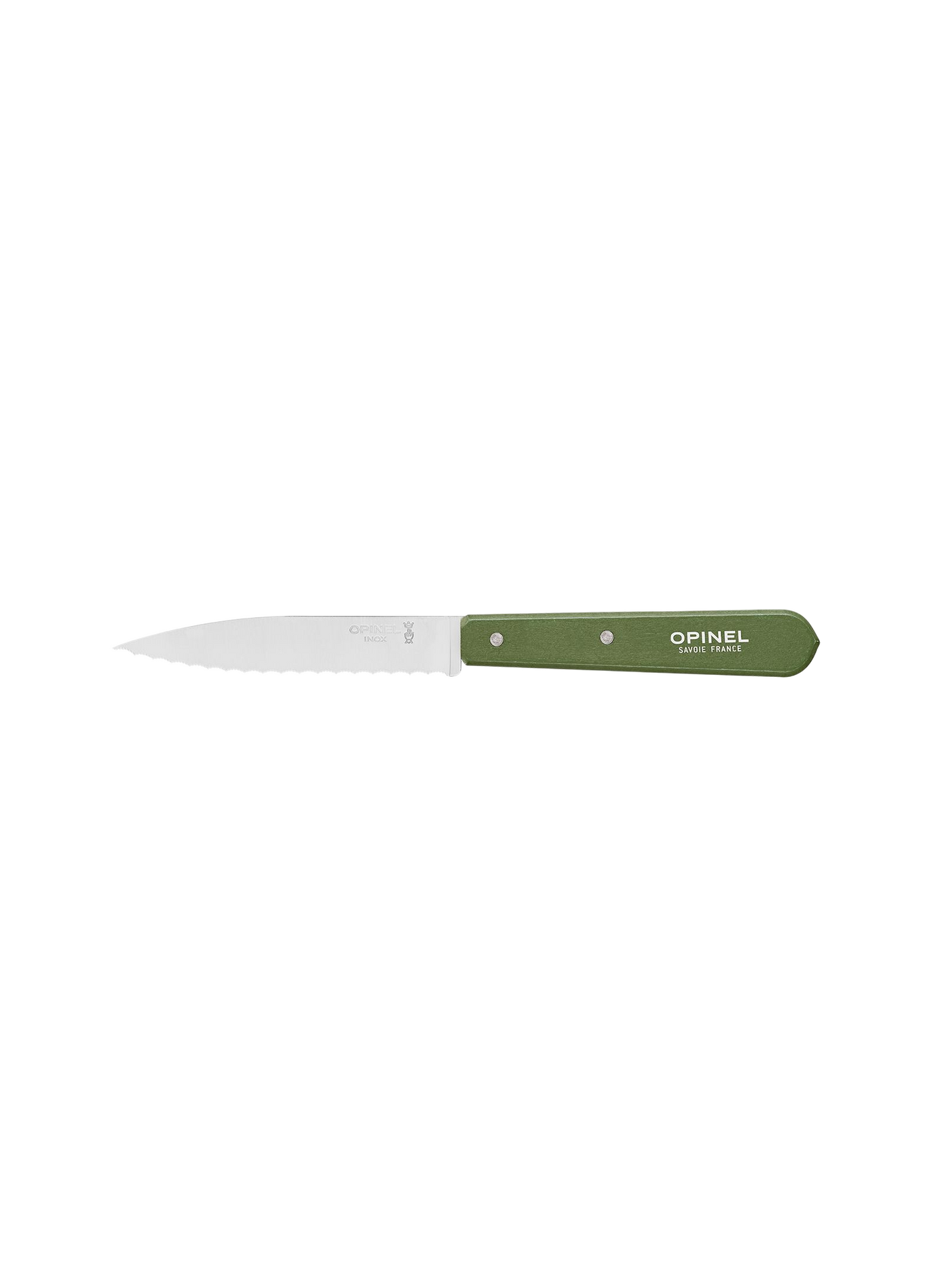 Couteau d'office cranté en acier inoxydable OPINEL Kaki