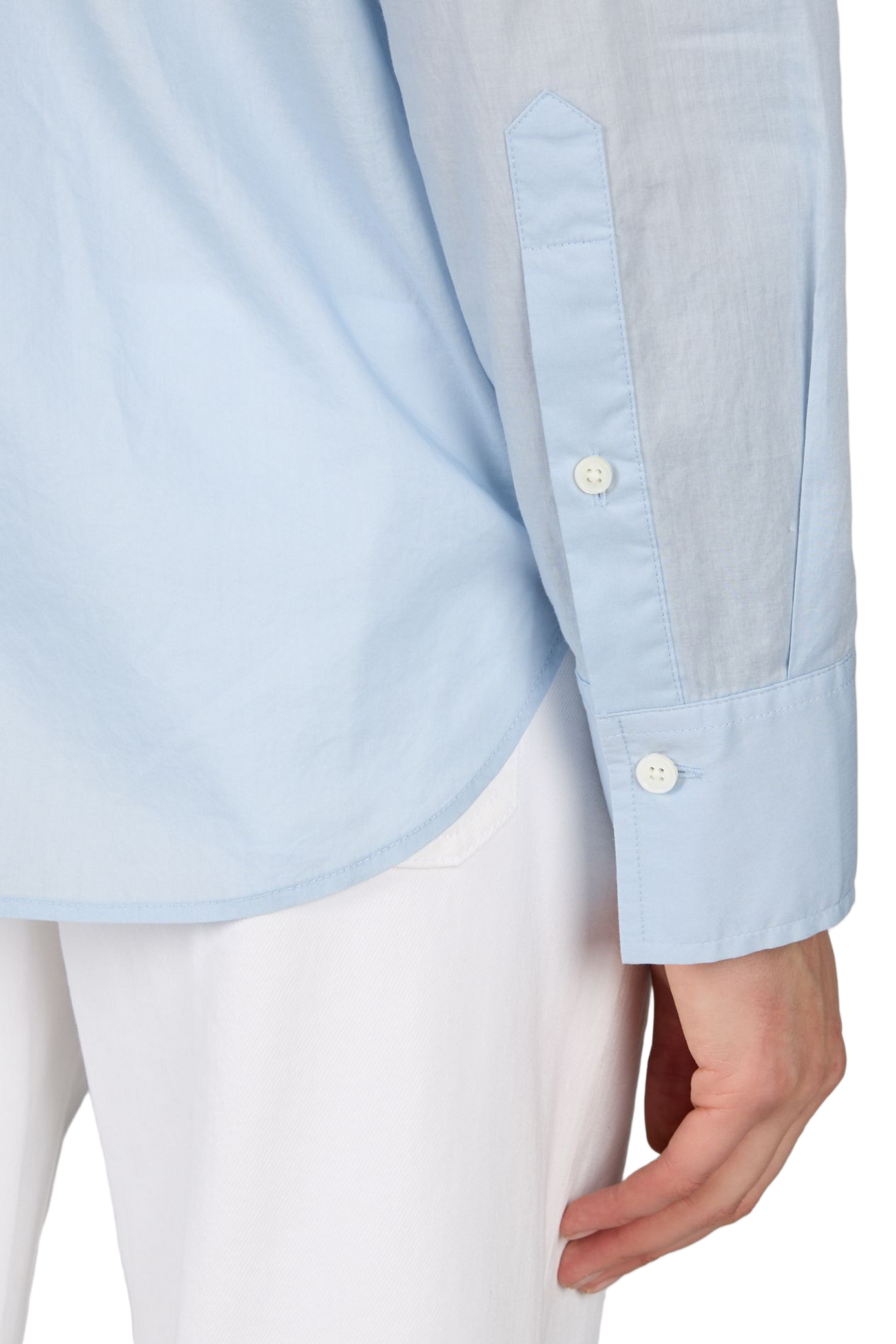 Chemise unie à coupe droite en coton CLOSED Bleu