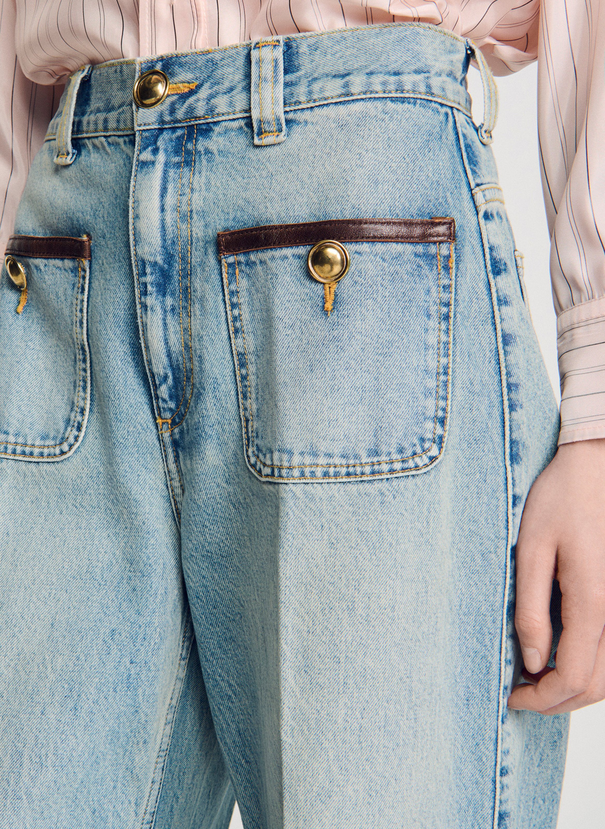 Jean large SANDRO Bleu