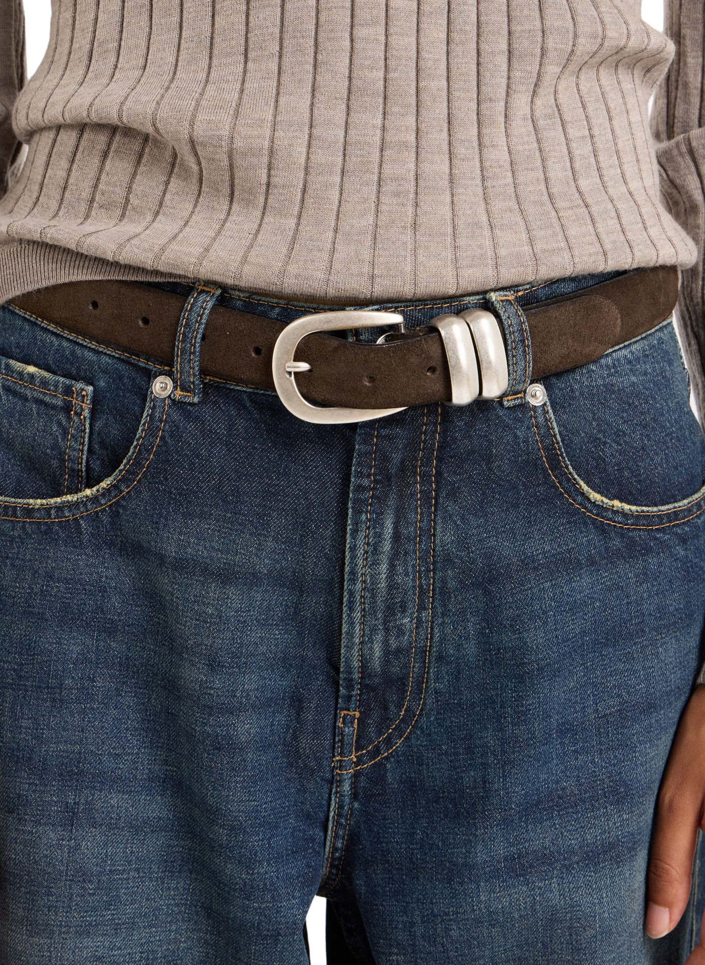 Leather belt  SAISON 1865 Brown